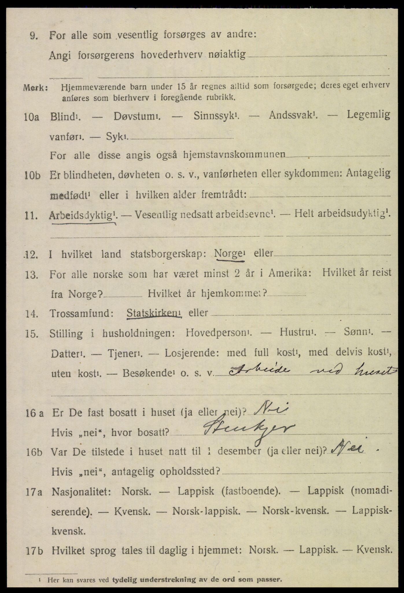 SAT, 1920 census for Egge, 1920, p. 1033