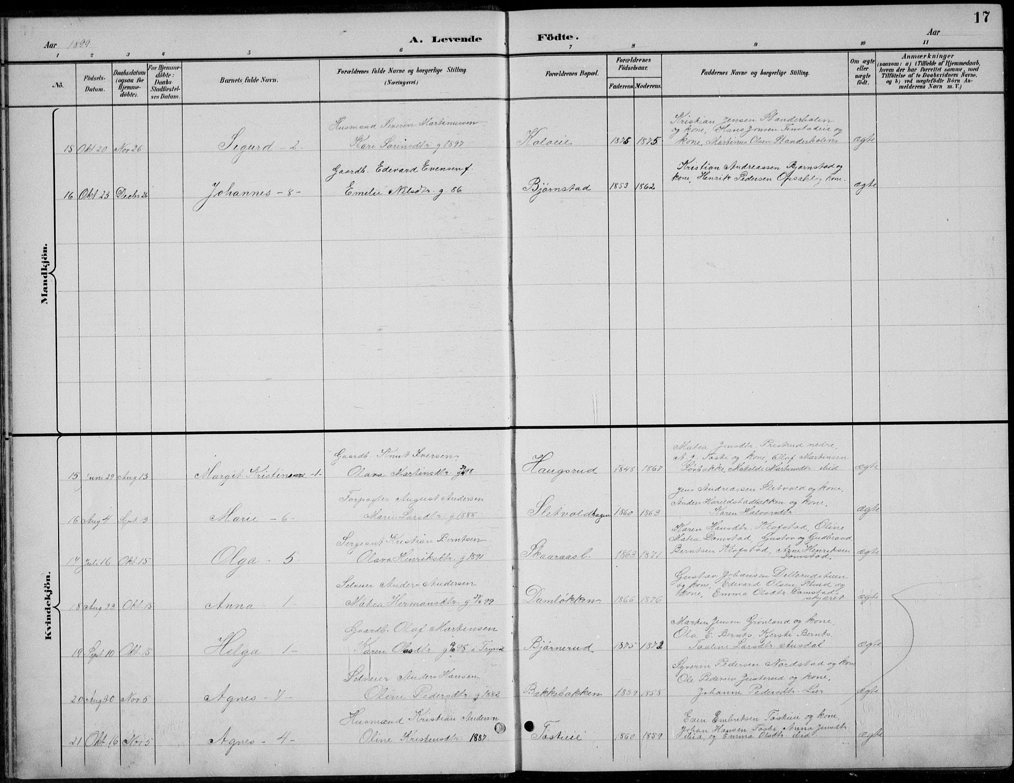 Romedal prestekontor, AV/SAH-PREST-004/L/L0013: Parish register (copy) no. 13, 1896-1937, p. 17