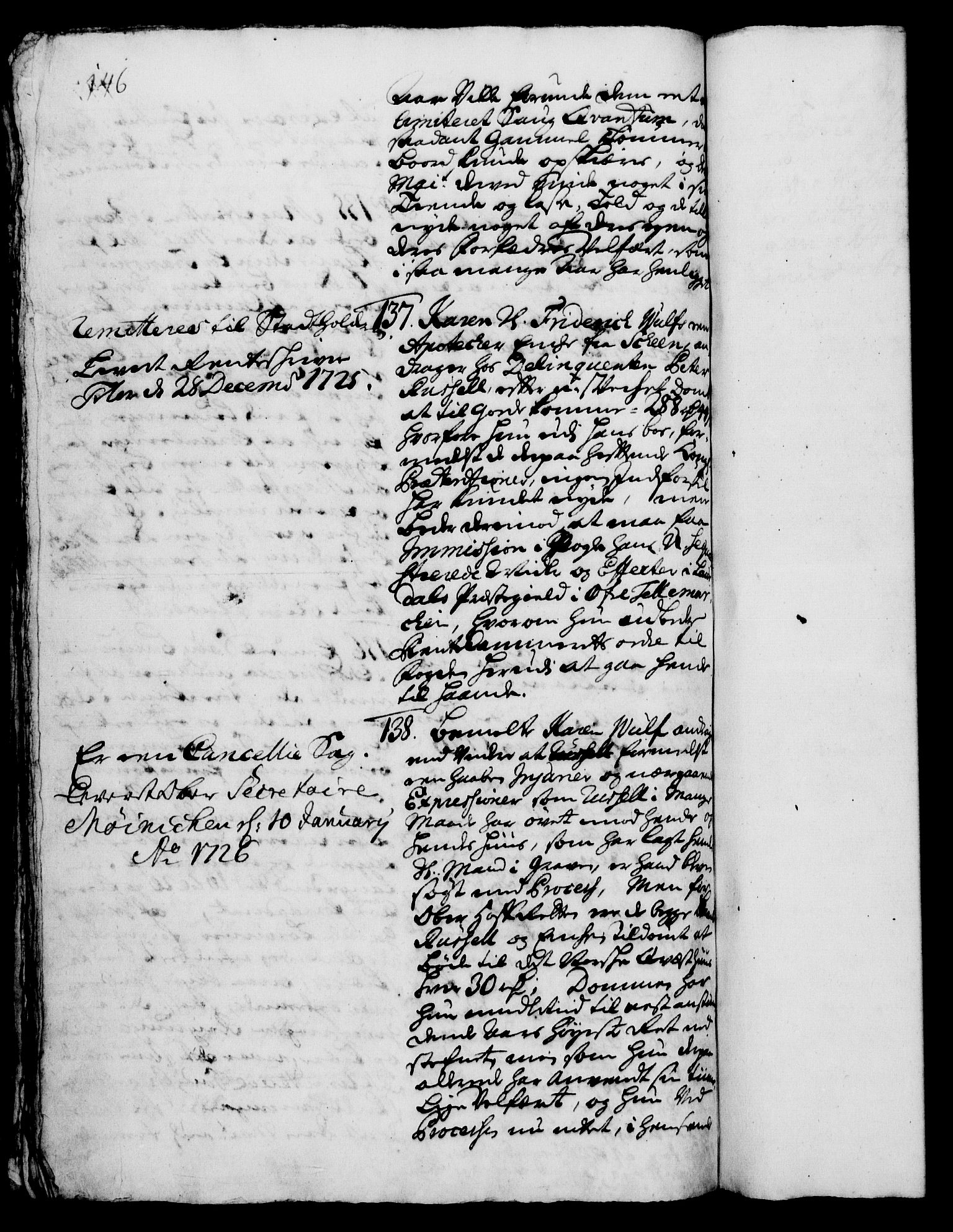 Rentekammeret, Kammerkanselliet, RA/EA-3111/G/Gh/Gha/L0008: Norsk ekstraktmemorialprotokoll (merket RK 53.53), 1725-1726, p. 146