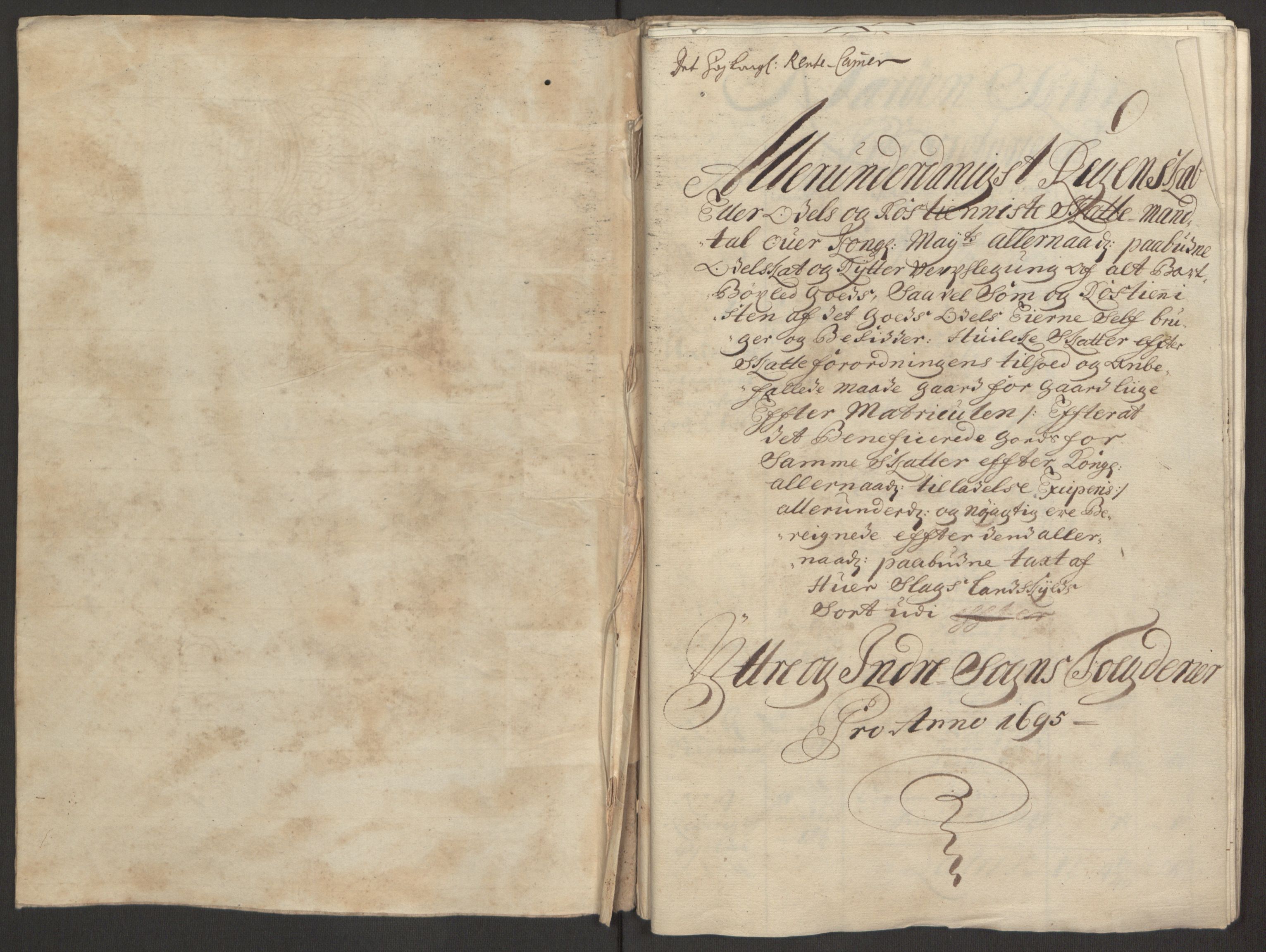 Rentekammeret inntil 1814, Reviderte regnskaper, Fogderegnskap, AV/RA-EA-4092/R52/L3308: Fogderegnskap Sogn, 1695, p. 155
