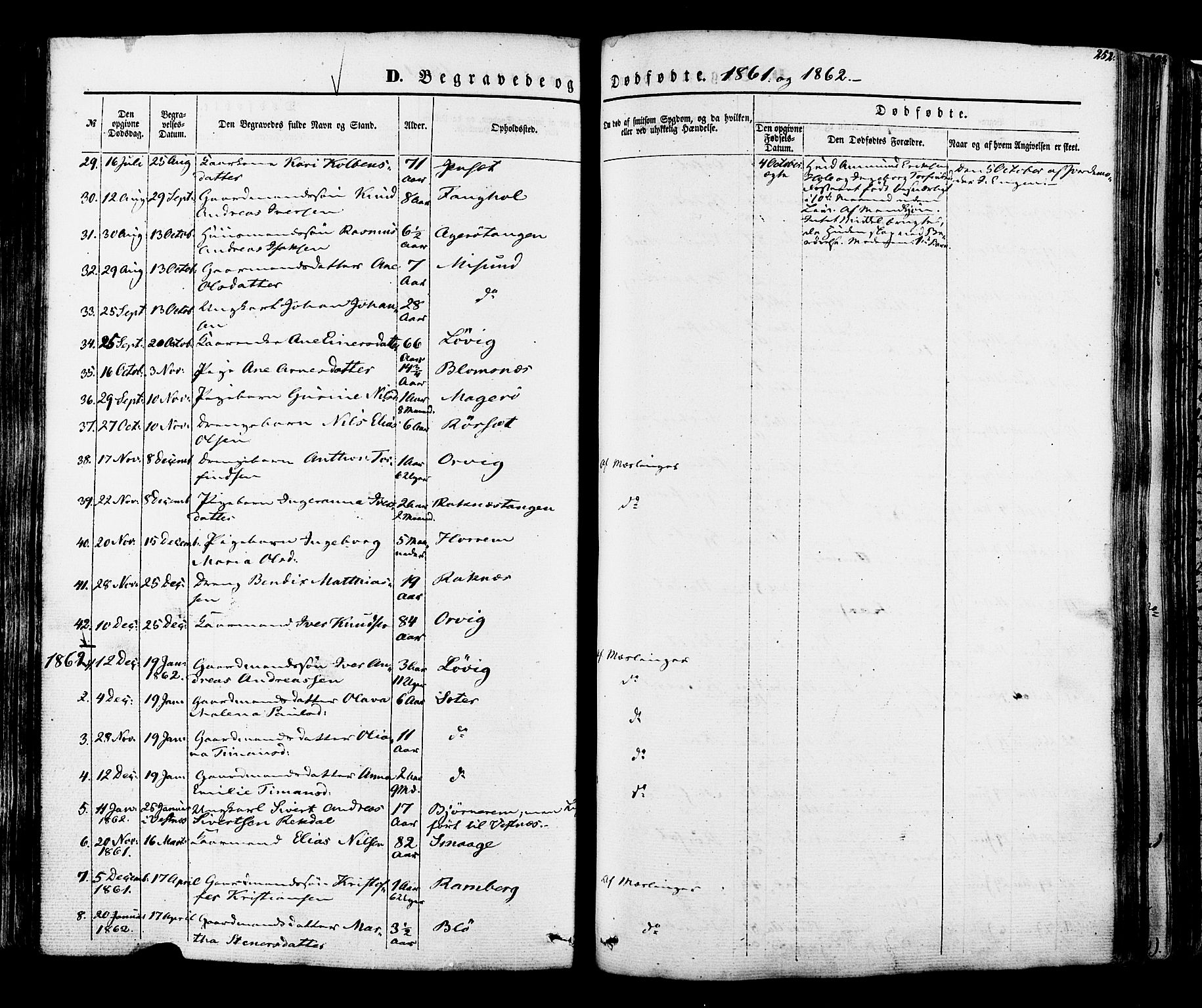 Ministerialprotokoller, klokkerbøker og fødselsregistre - Møre og Romsdal, SAT/A-1454/560/L0719: Parish register (official) no. 560A03, 1845-1872, p. 252