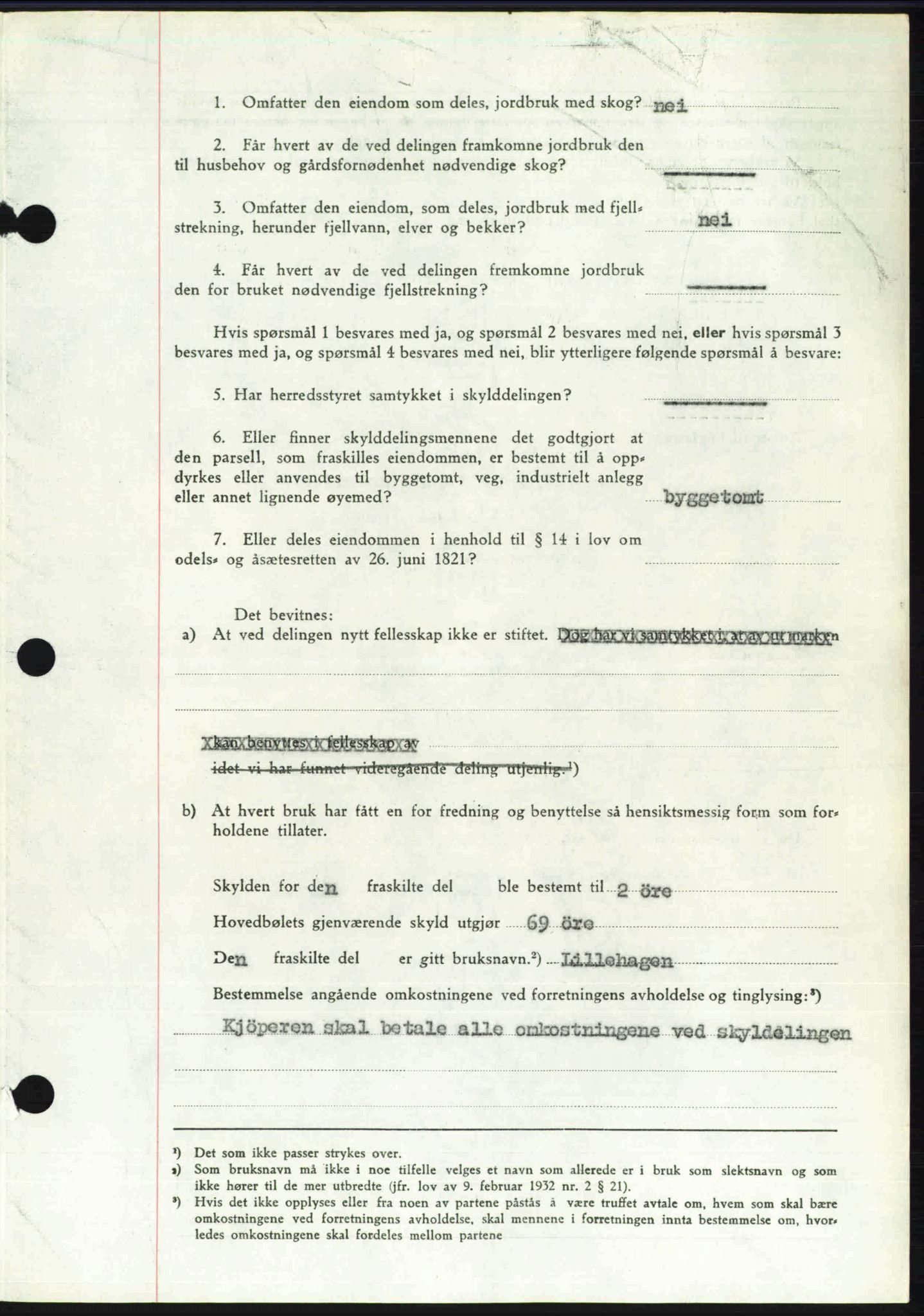 Toten tingrett, SAH/TING-006/H/Hb/Hbc/L0020: Mortgage book no. Hbc-20, 1948-1948, Diary no: : 2325/1948