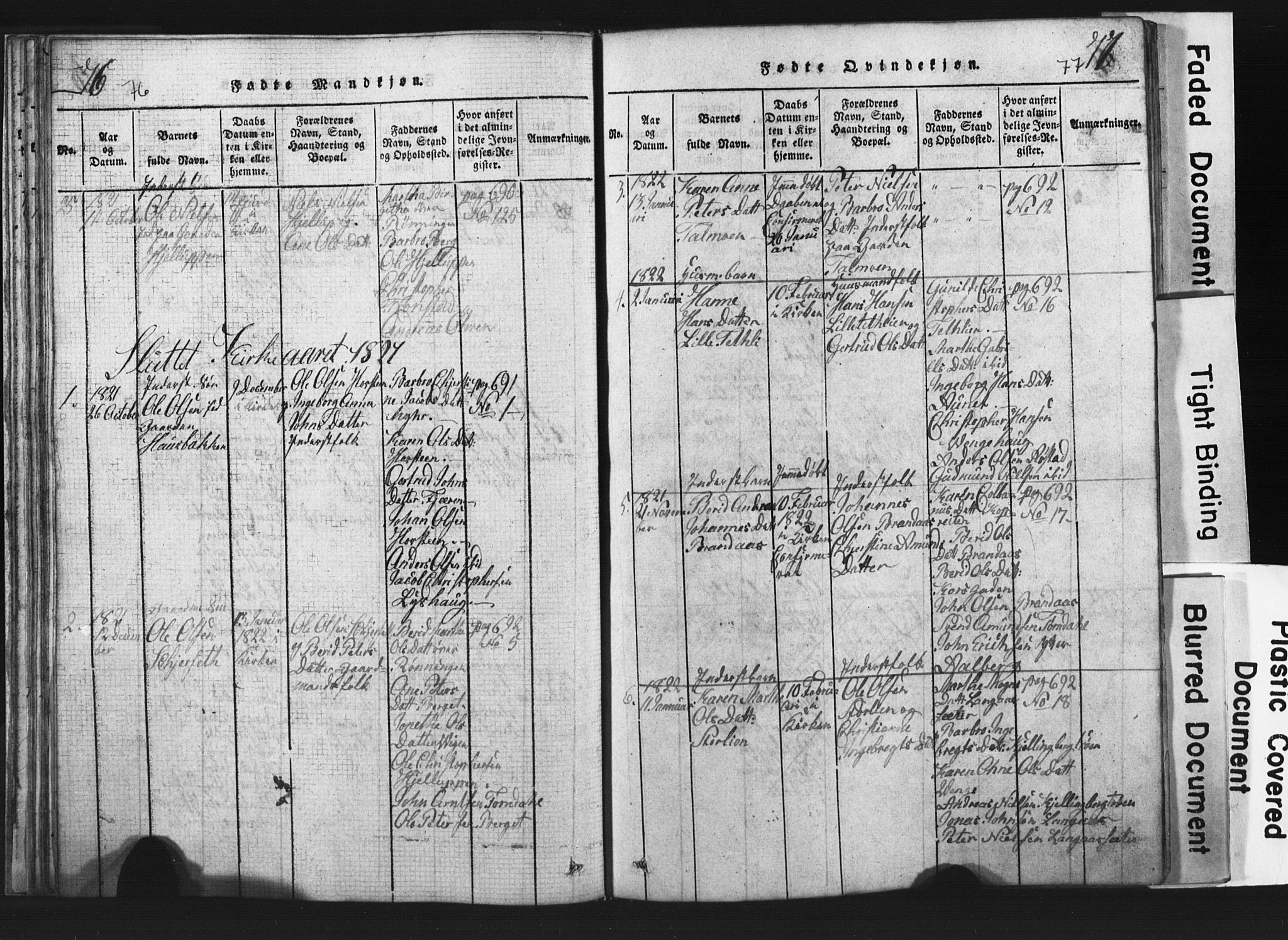 Ministerialprotokoller, klokkerbøker og fødselsregistre - Nord-Trøndelag, AV/SAT-A-1458/701/L0017: Parish register (copy) no. 701C01, 1817-1825, p. 76-77