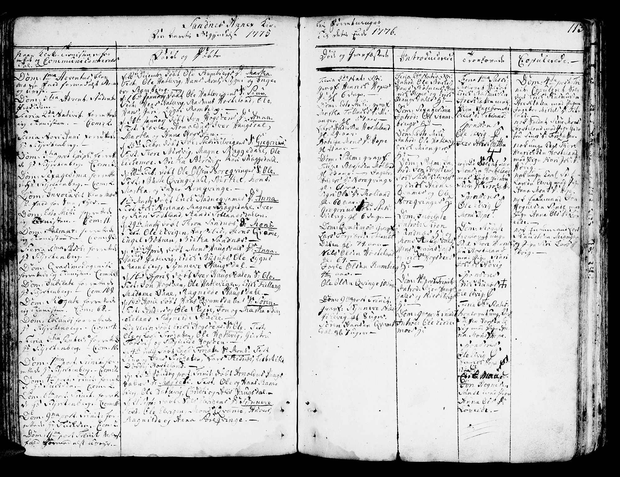 Lindås Sokneprestembete, SAB/A-76701/H/Haa: Parish register (official) no. A 4, 1764-1791, p. 113