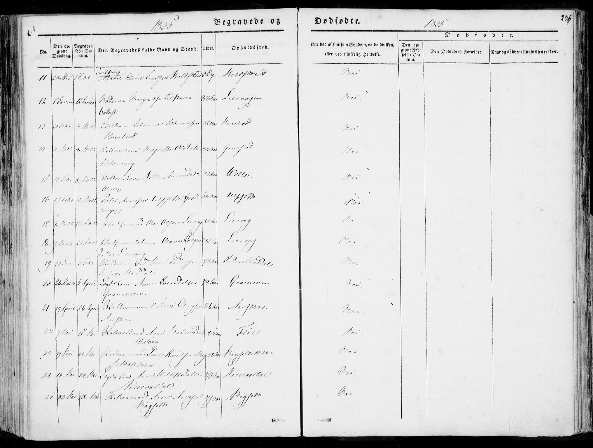 Ministerialprotokoller, klokkerbøker og fødselsregistre - Møre og Romsdal, AV/SAT-A-1454/509/L0104: Parish register (official) no. 509A02, 1833-1847, p. 206