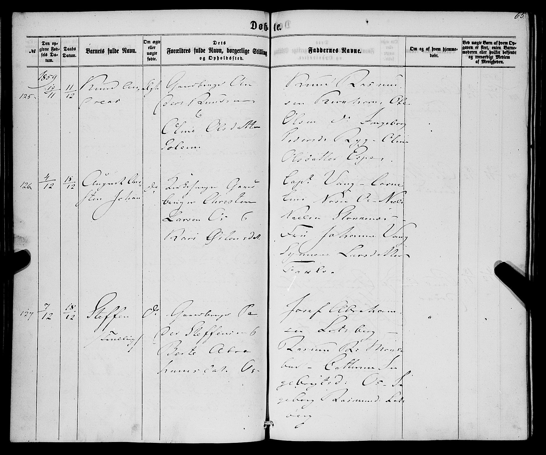 Eid sokneprestembete, AV/SAB-A-82301/H/Haa/Haaa/L0008: Parish register (official) no. A 8, 1858-1860, p. 65