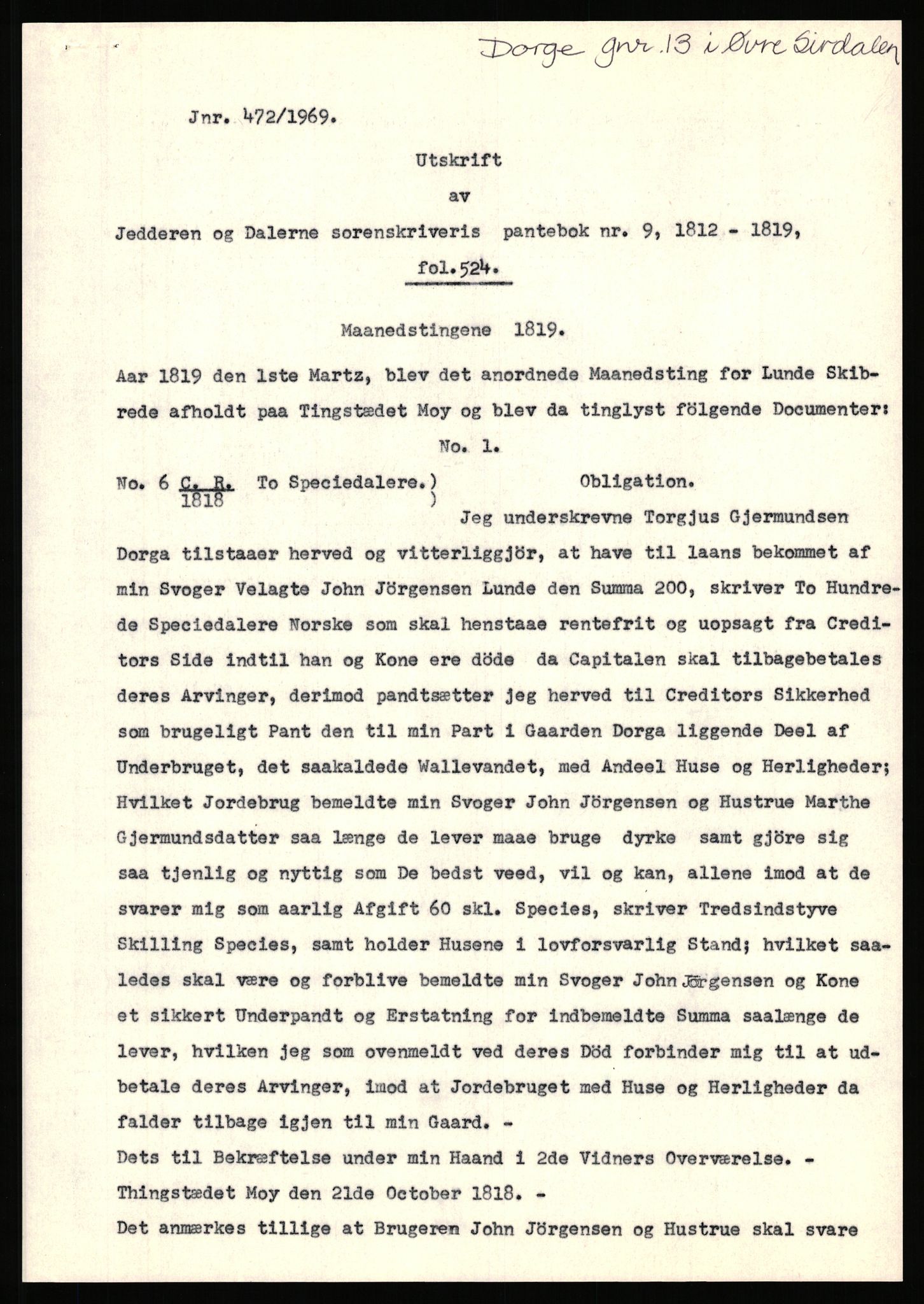 Statsarkivet i Stavanger, SAST/A-101971/03/Y/Yj/L0103: Avskrifter fra Vest-Agder sortert etter gårdsnavn: Bjunes - Kulien, 1750-1930, p. 105