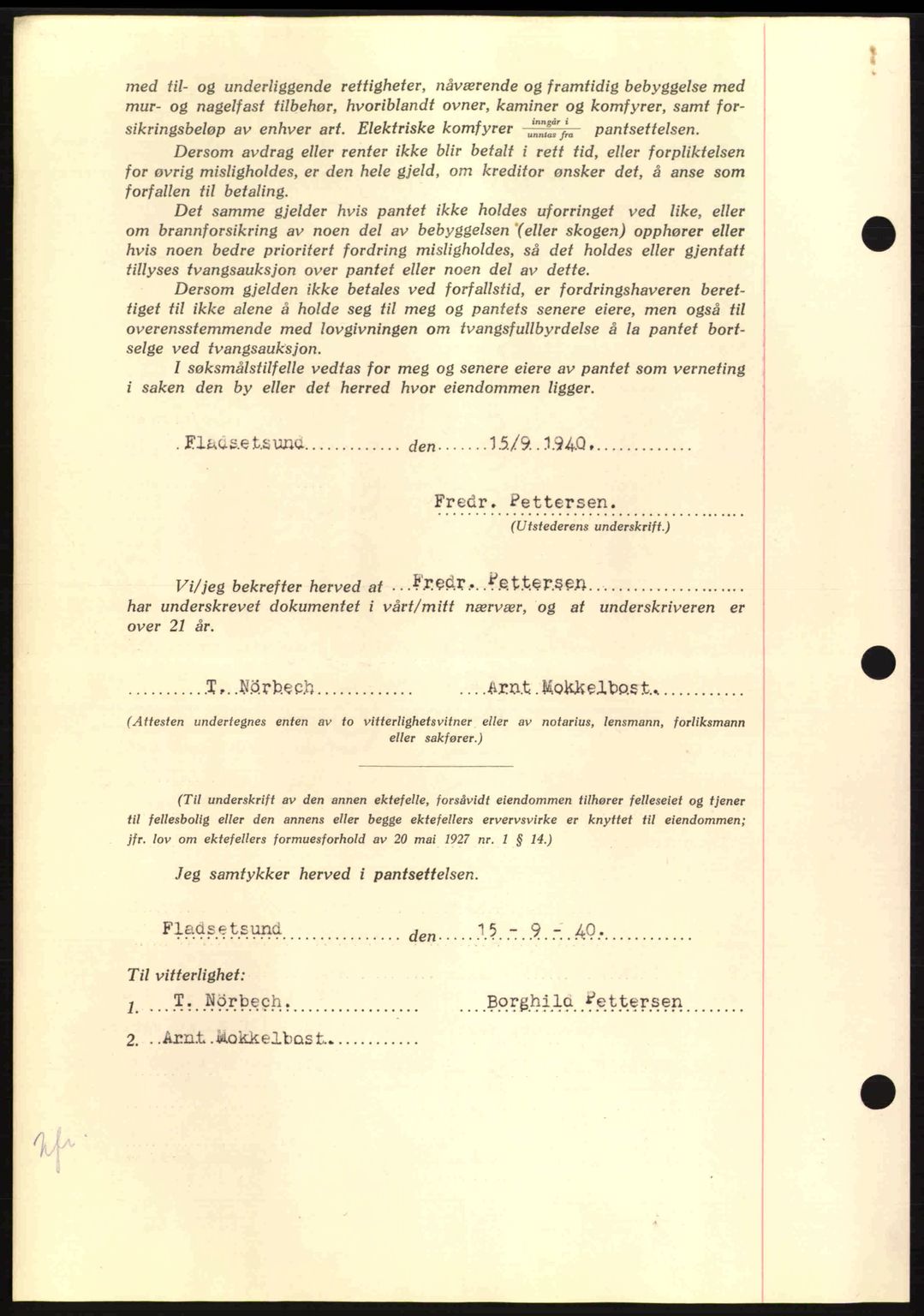 Nordmøre sorenskriveri, AV/SAT-A-4132/1/2/2Ca: Mortgage book no. B87, 1940-1941, Diary no: : 1551/1940