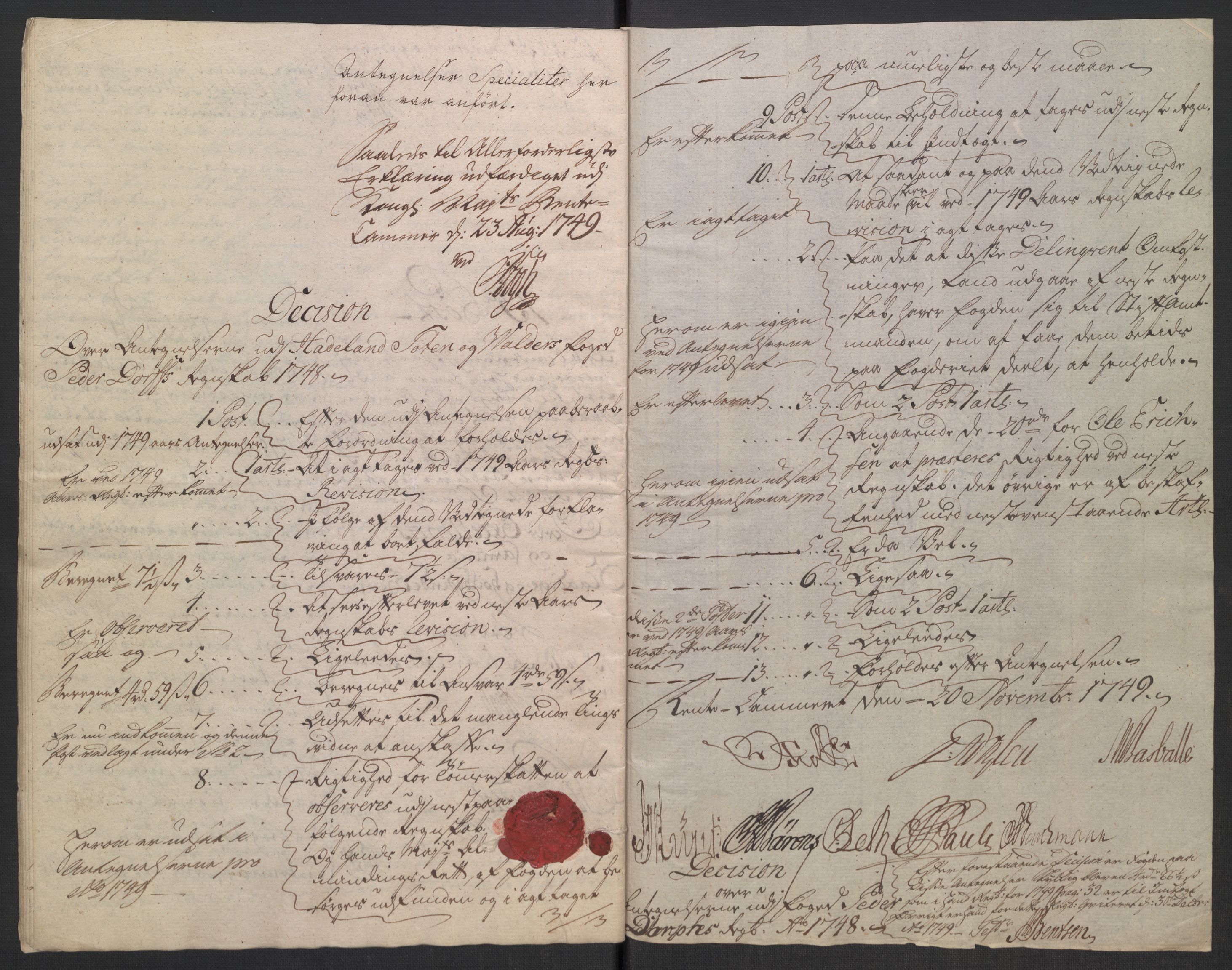 Rentekammeret inntil 1814, Reviderte regnskaper, Fogderegnskap, AV/RA-EA-4092/R18/L1346: Fogderegnskap Hadeland, Toten og Valdres, 1747-1748, p. 612