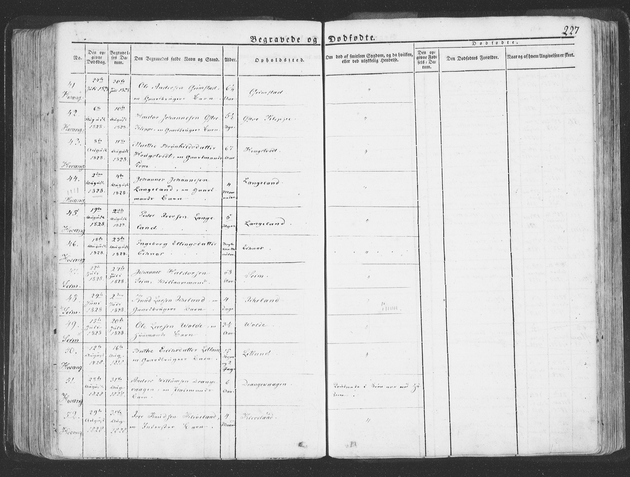 Hosanger sokneprestembete, AV/SAB-A-75801/H/Haa: Parish register (official) no. A 6, 1824-1835, p. 227