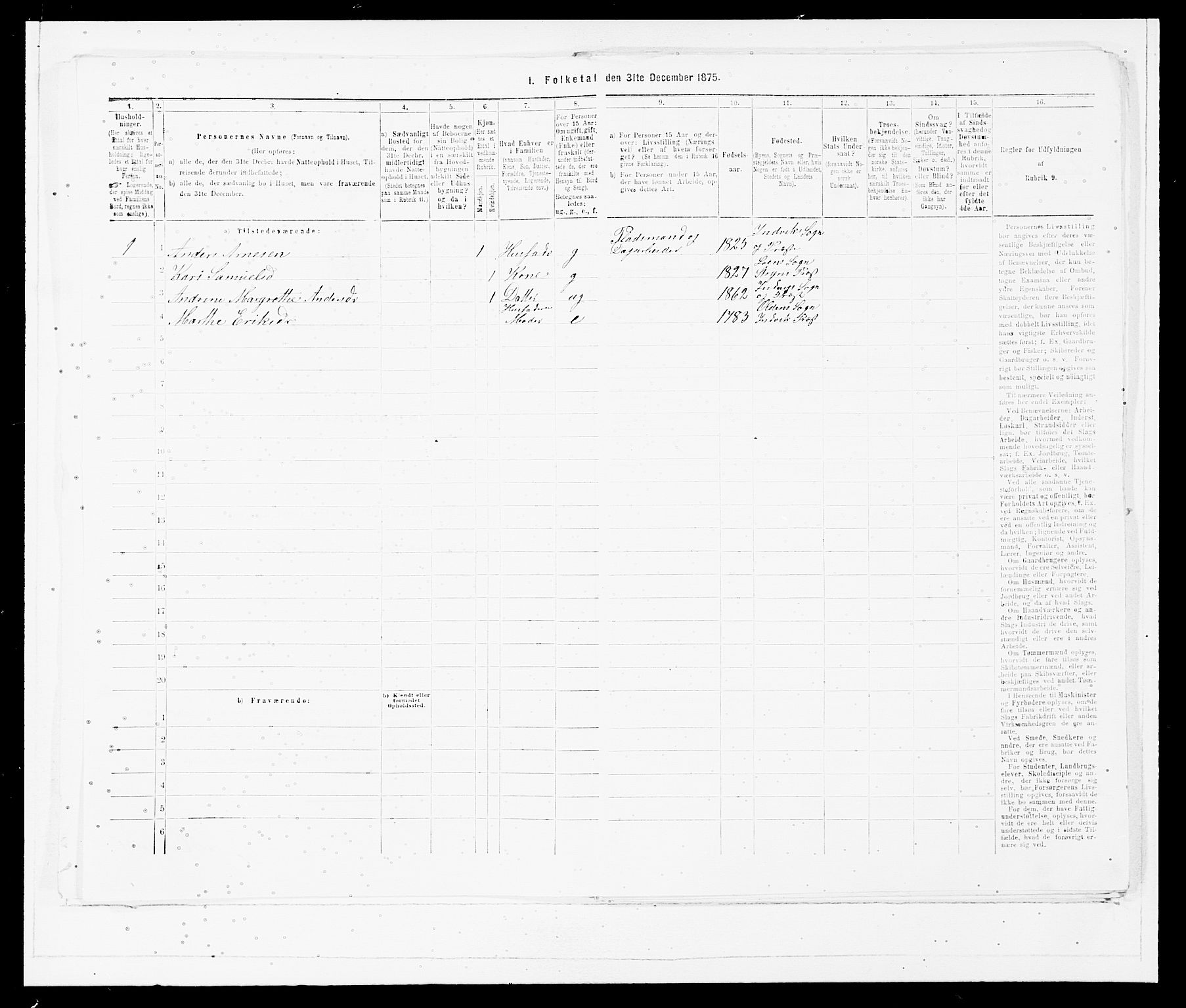 SAB, 1875 Census for 1447P Innvik, 1875, p. 28