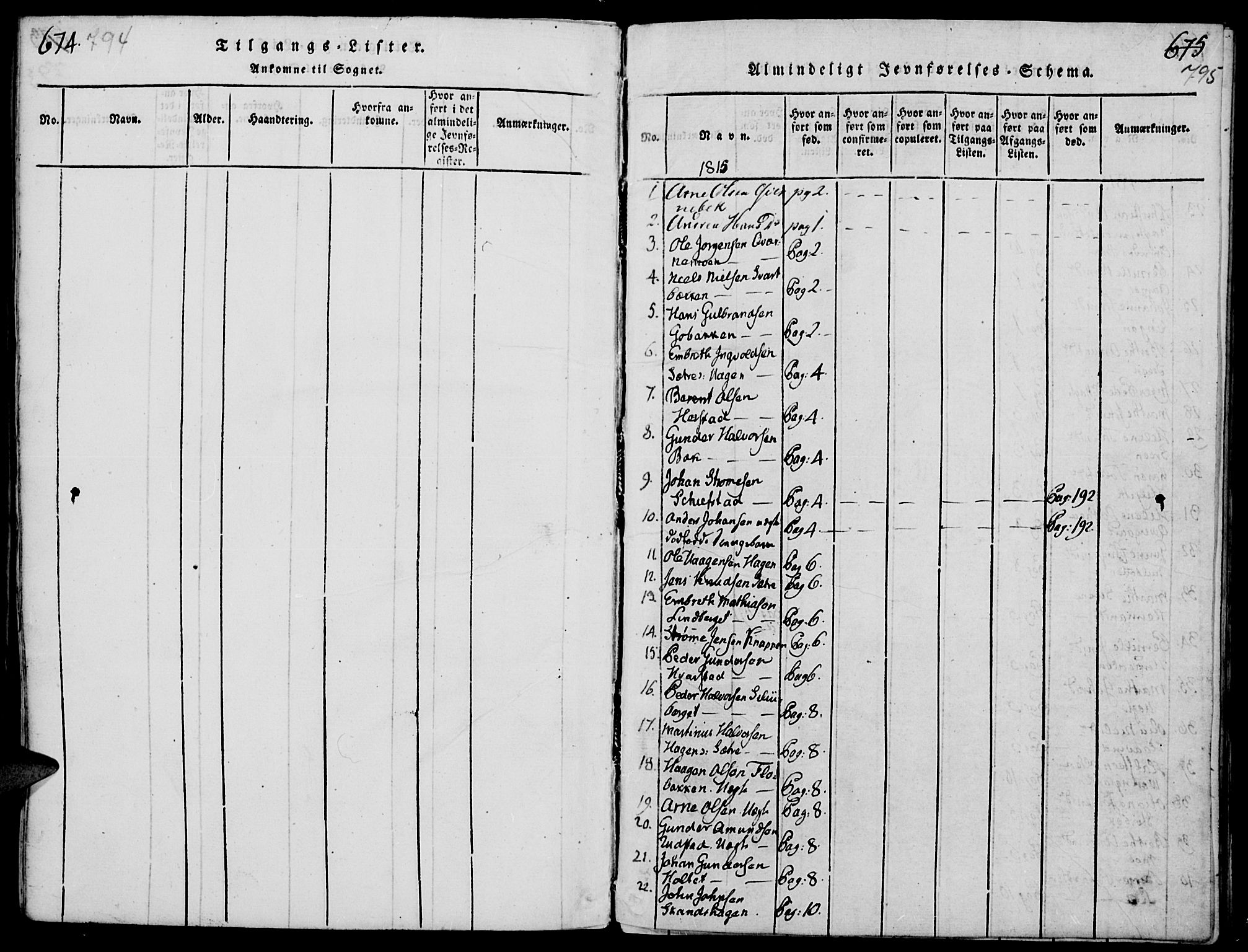 Elverum prestekontor, SAH/PREST-044/H/Ha/Haa/L0007: Parish register (official) no. 7, 1815-1830, p. 794-795