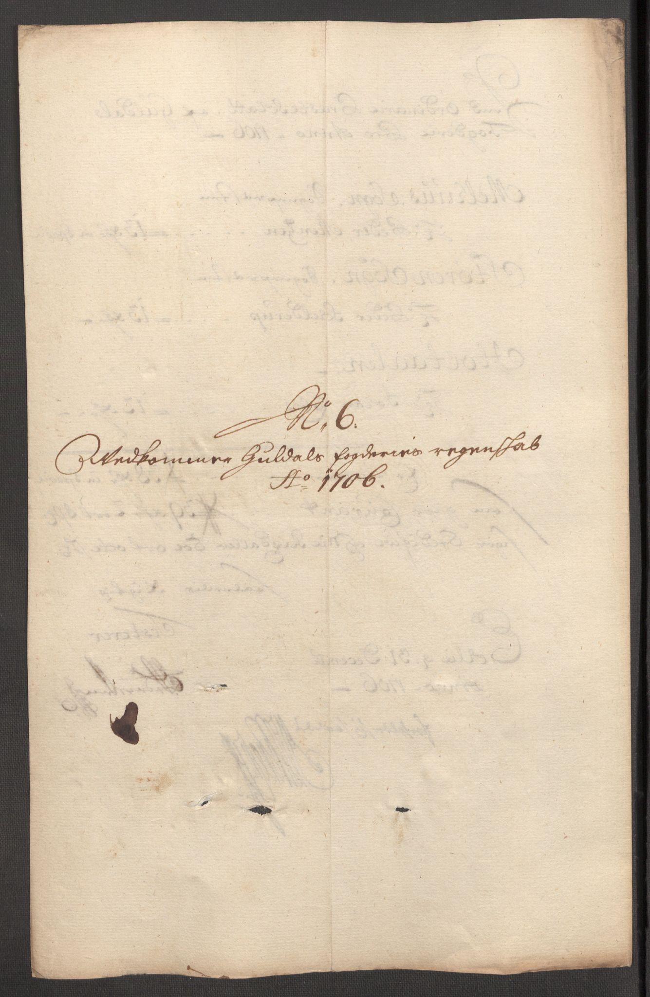 Rentekammeret inntil 1814, Reviderte regnskaper, Fogderegnskap, RA/EA-4092/R60/L3956: Fogderegnskap Orkdal og Gauldal, 1706, p. 299