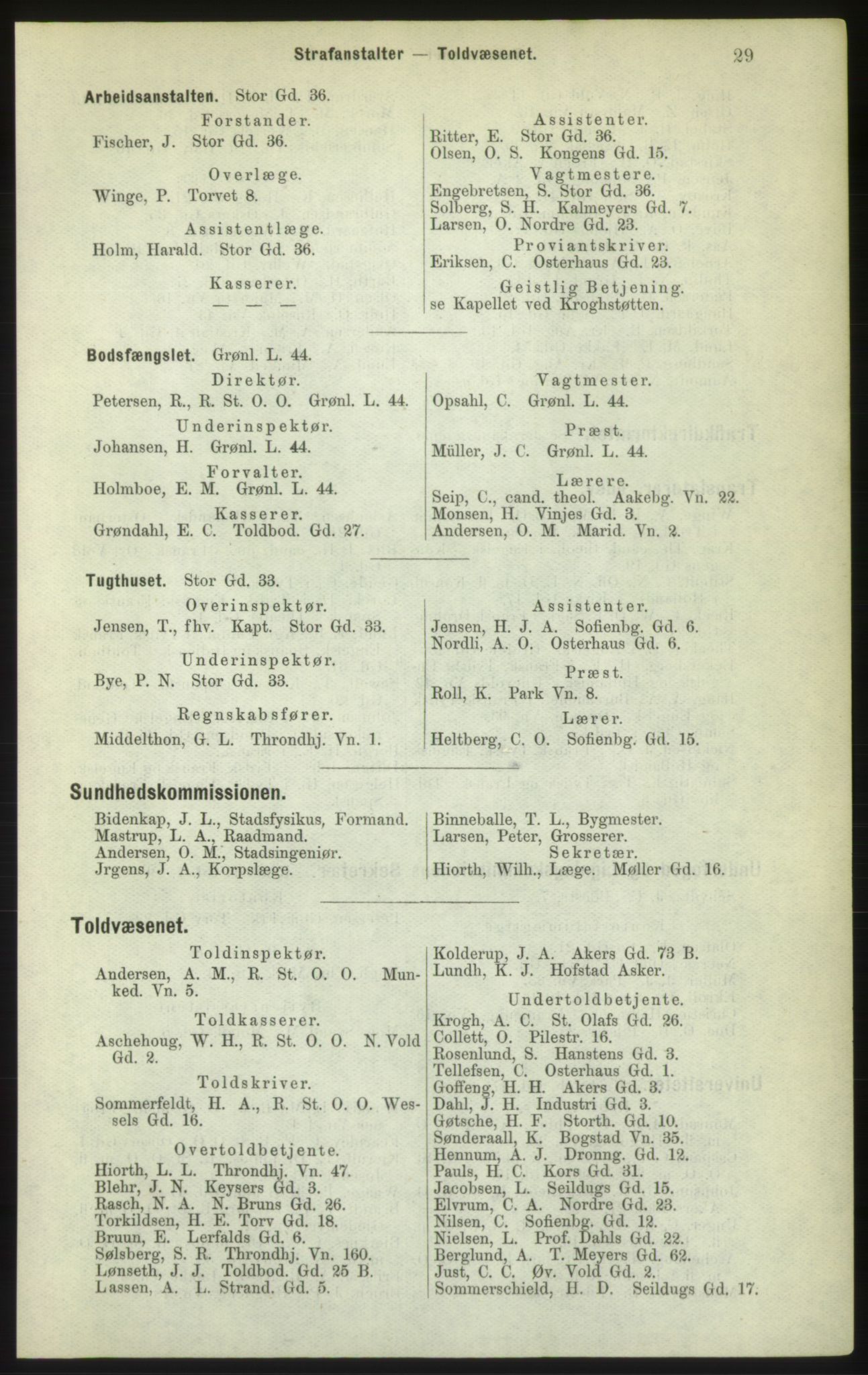 Kristiania/Oslo adressebok, PUBL/-, 1882, p. 29