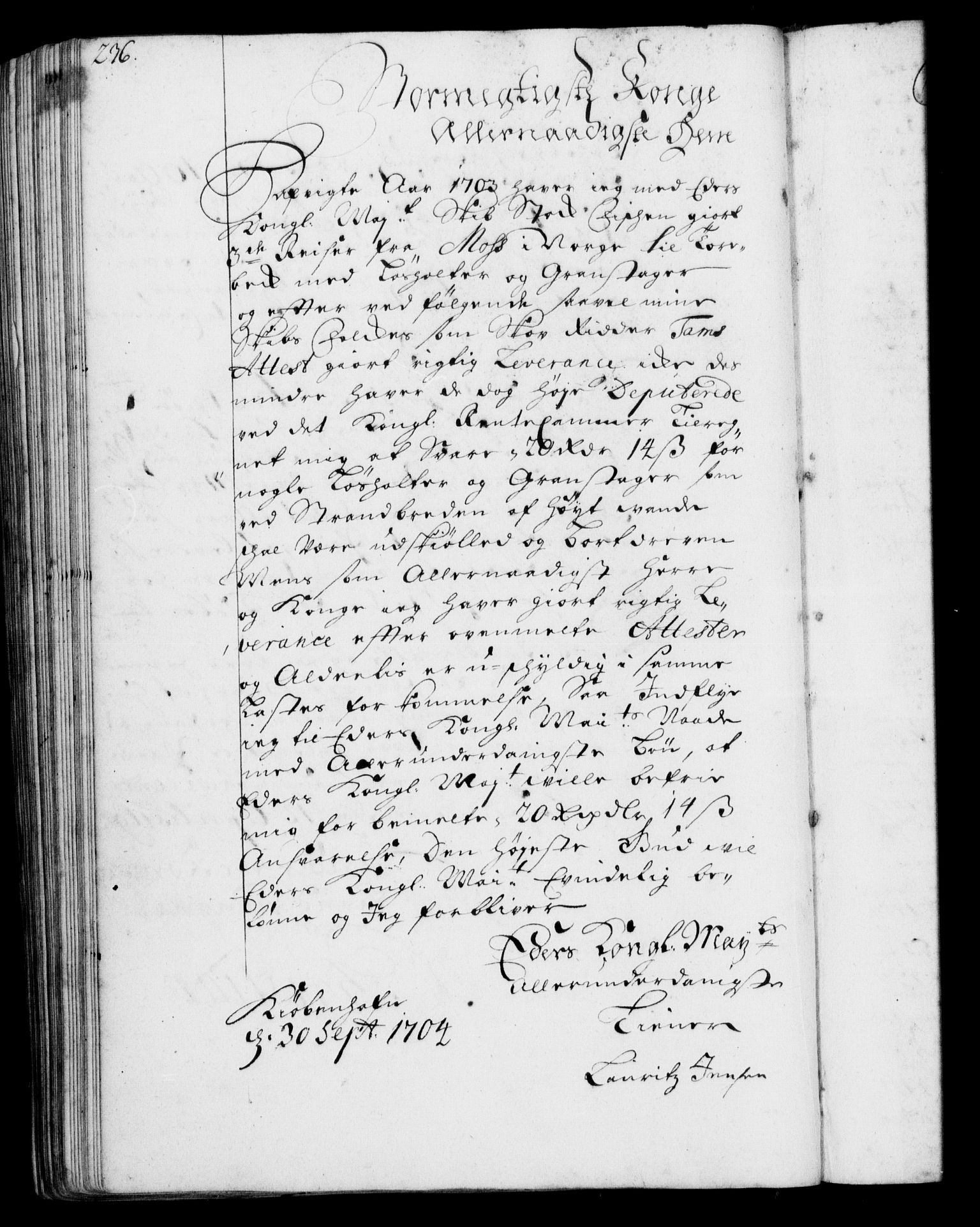 Rentekammeret, Kammerkanselliet, RA/EA-3111/G/Gf/Gfa/L0001: Resolusjonsprotokoll med register (merket RK 52.1), 1695-1706, p. 236