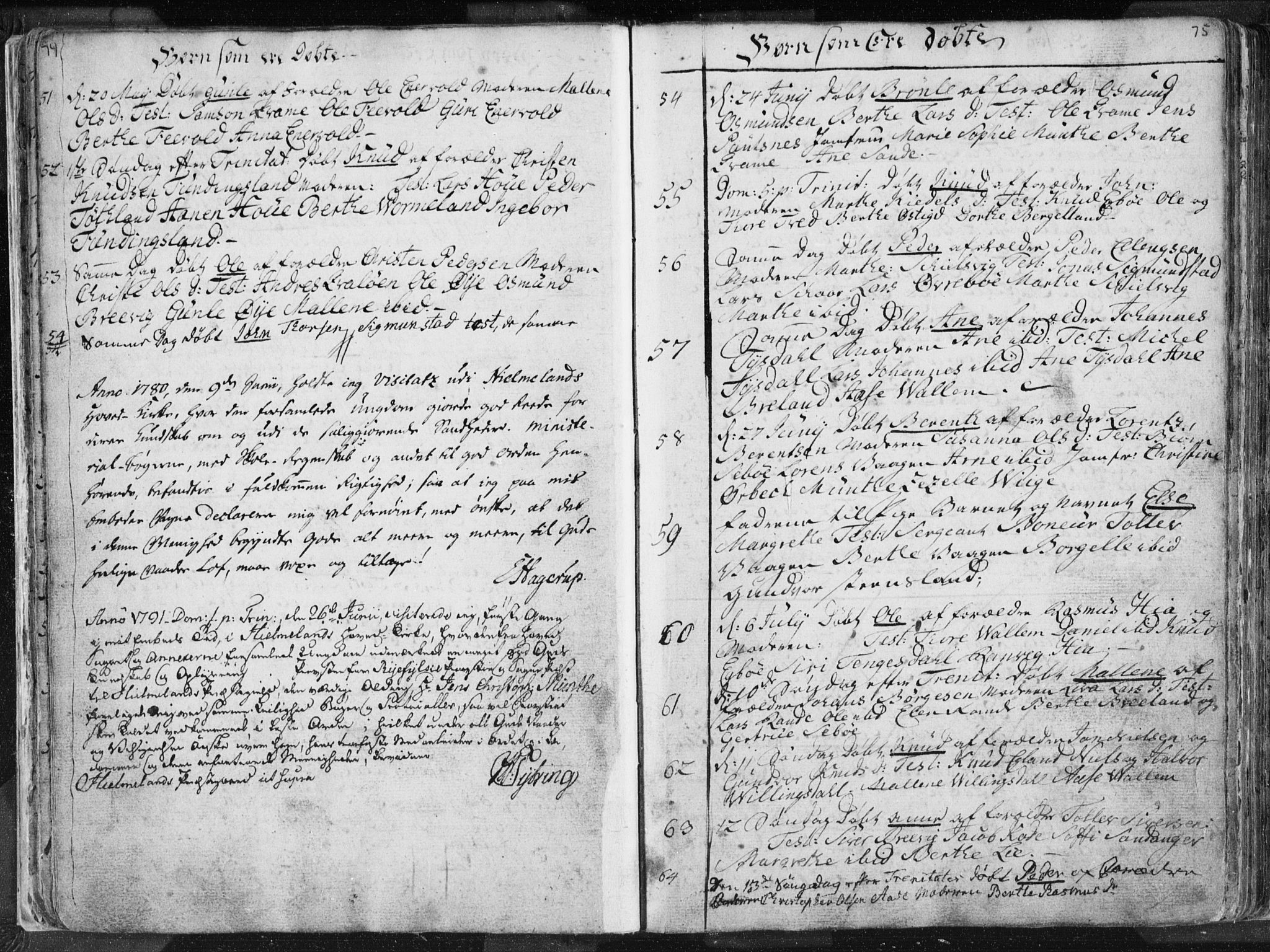 Hjelmeland sokneprestkontor, SAST/A-101843/01/IV/L0001: Parish register (official) no. A 1, 1760-1799, p. 74-75