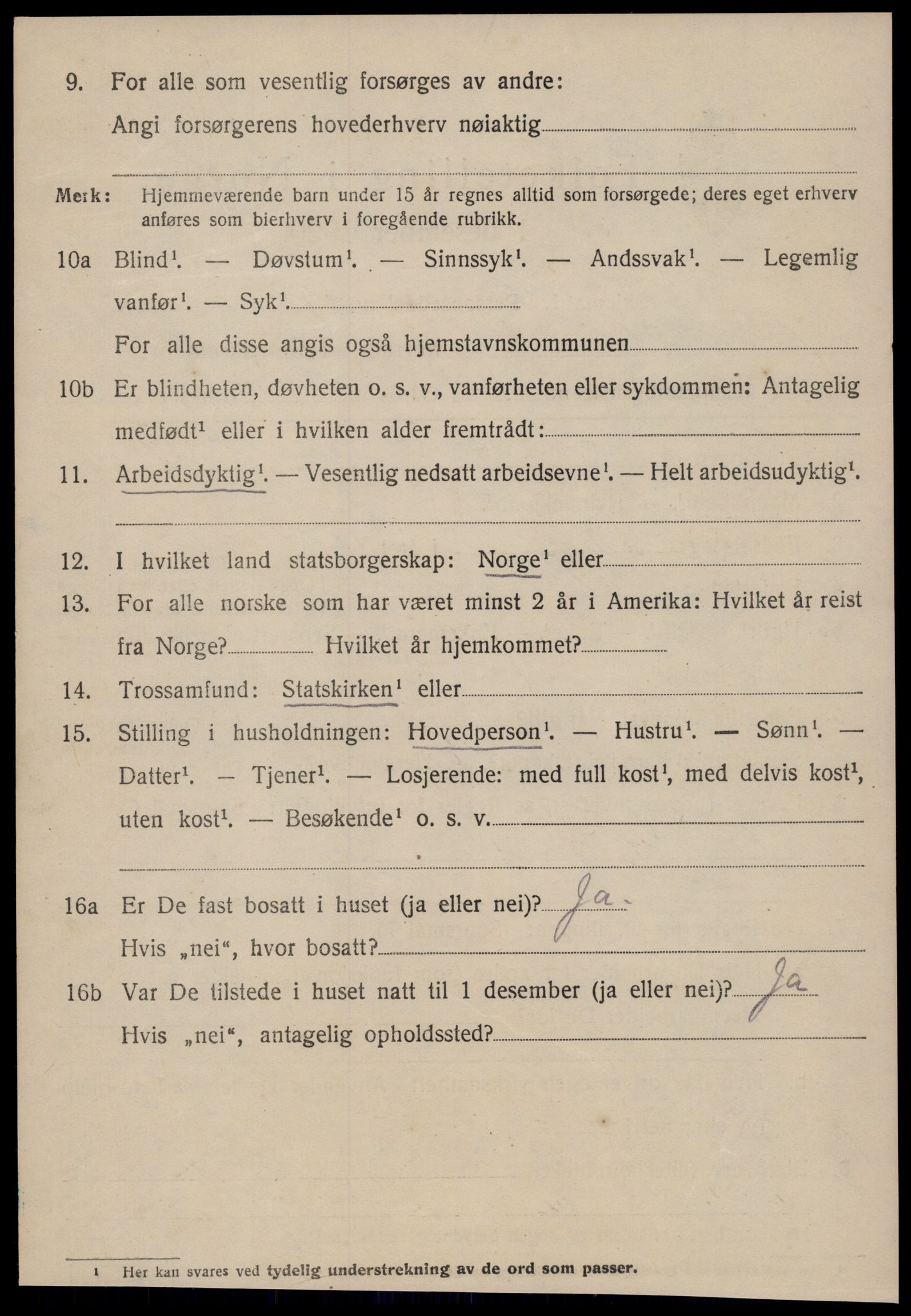 SAT, 1920 census for Sunndal, 1920, p. 2479