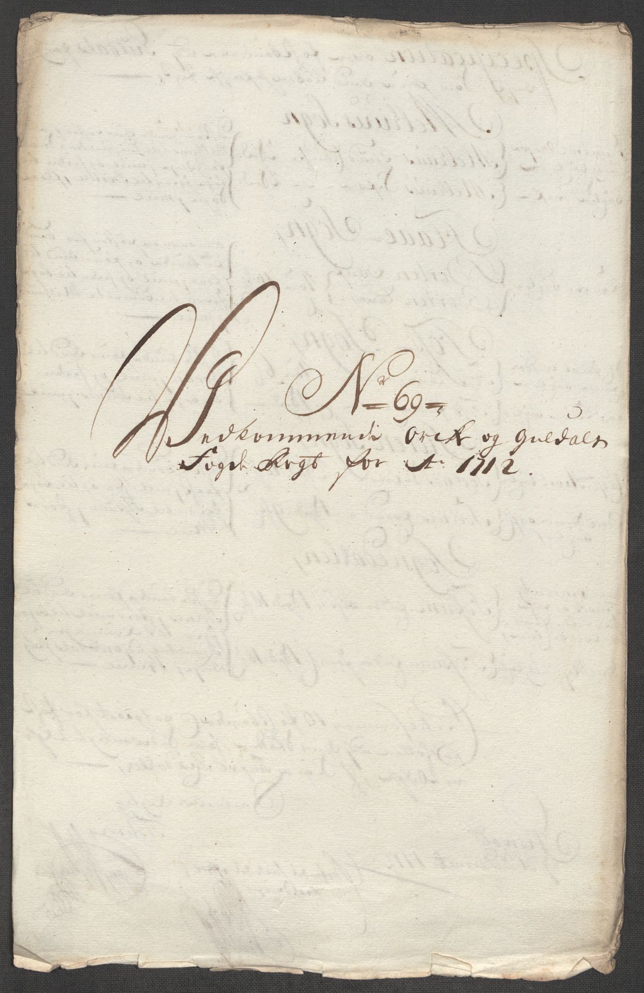 Rentekammeret inntil 1814, Reviderte regnskaper, Fogderegnskap, RA/EA-4092/R60/L3963: Fogderegnskap Orkdal og Gauldal, 1712, p. 484