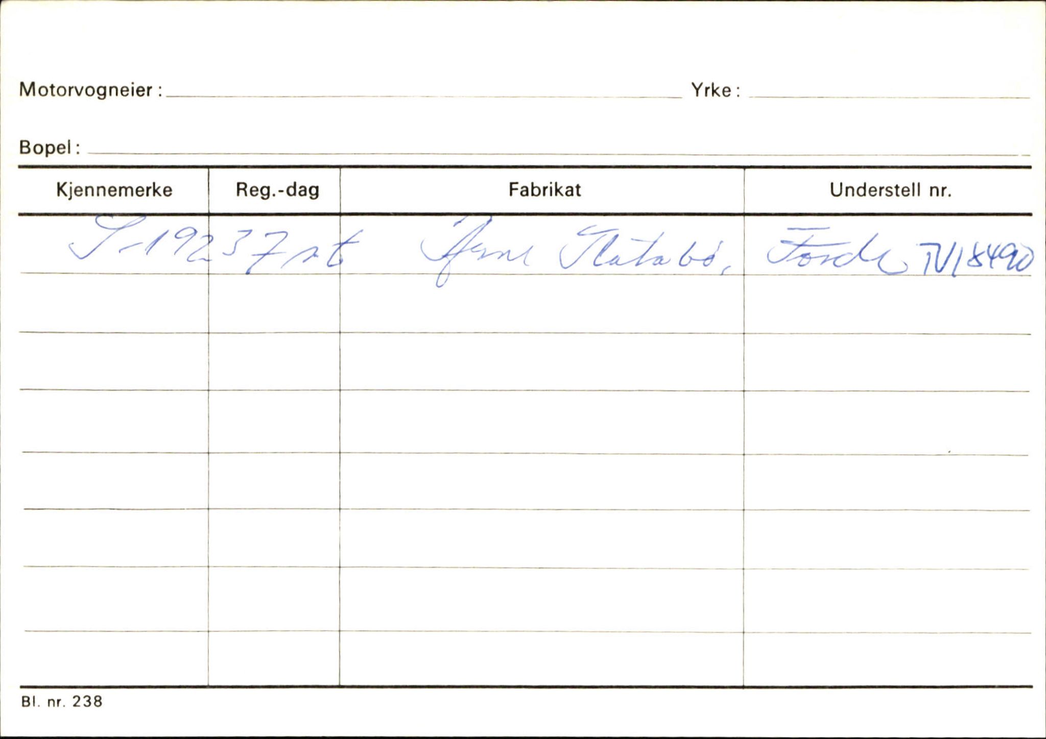 Statens vegvesen, Sogn og Fjordane vegkontor, SAB/A-5301/4/F/L0130: Eigarregister Eid T-Å. Høyanger A-O, 1945-1975, p. 1379