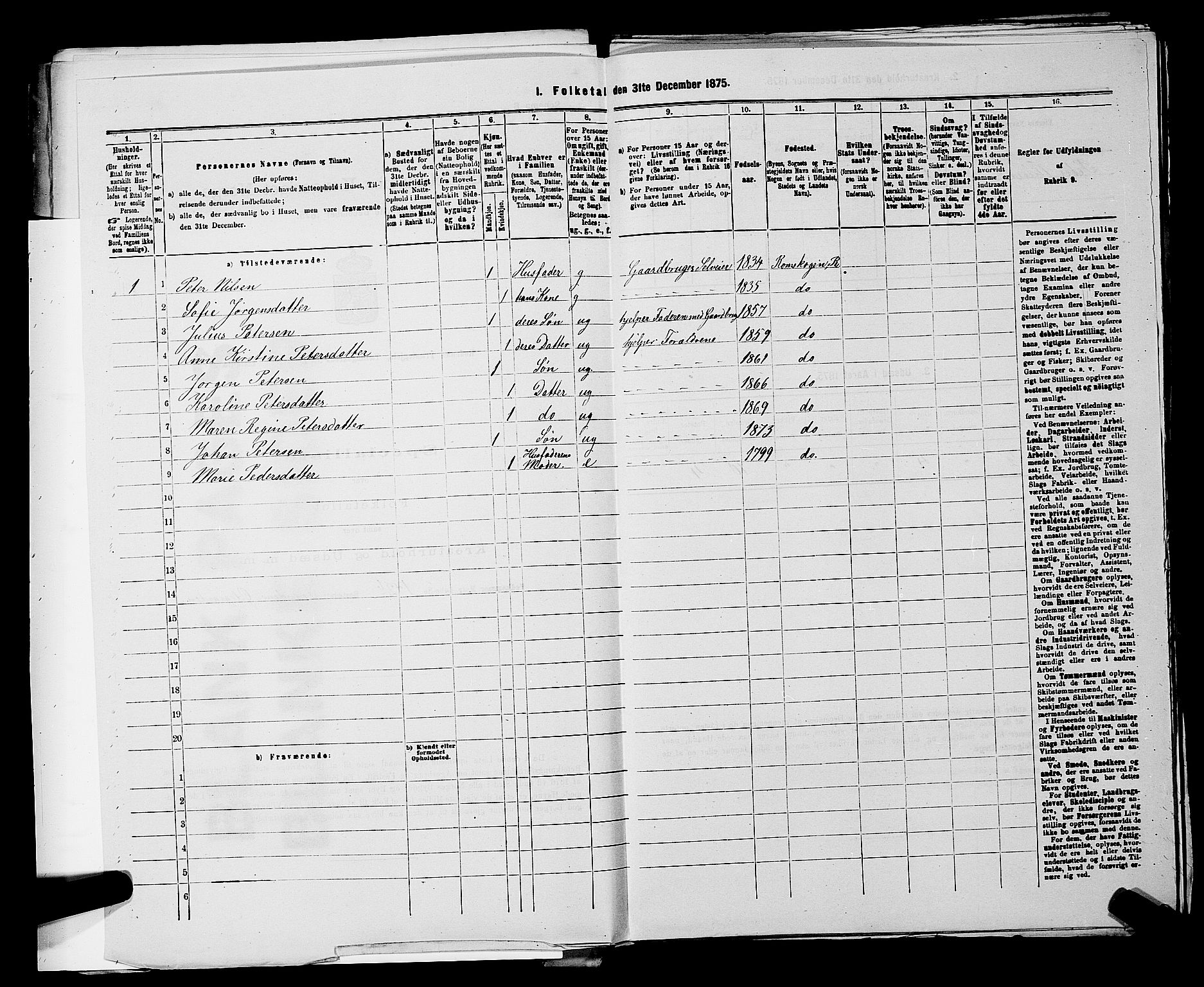 RA, 1875 census for 0120P Rødenes, 1875, p. 839
