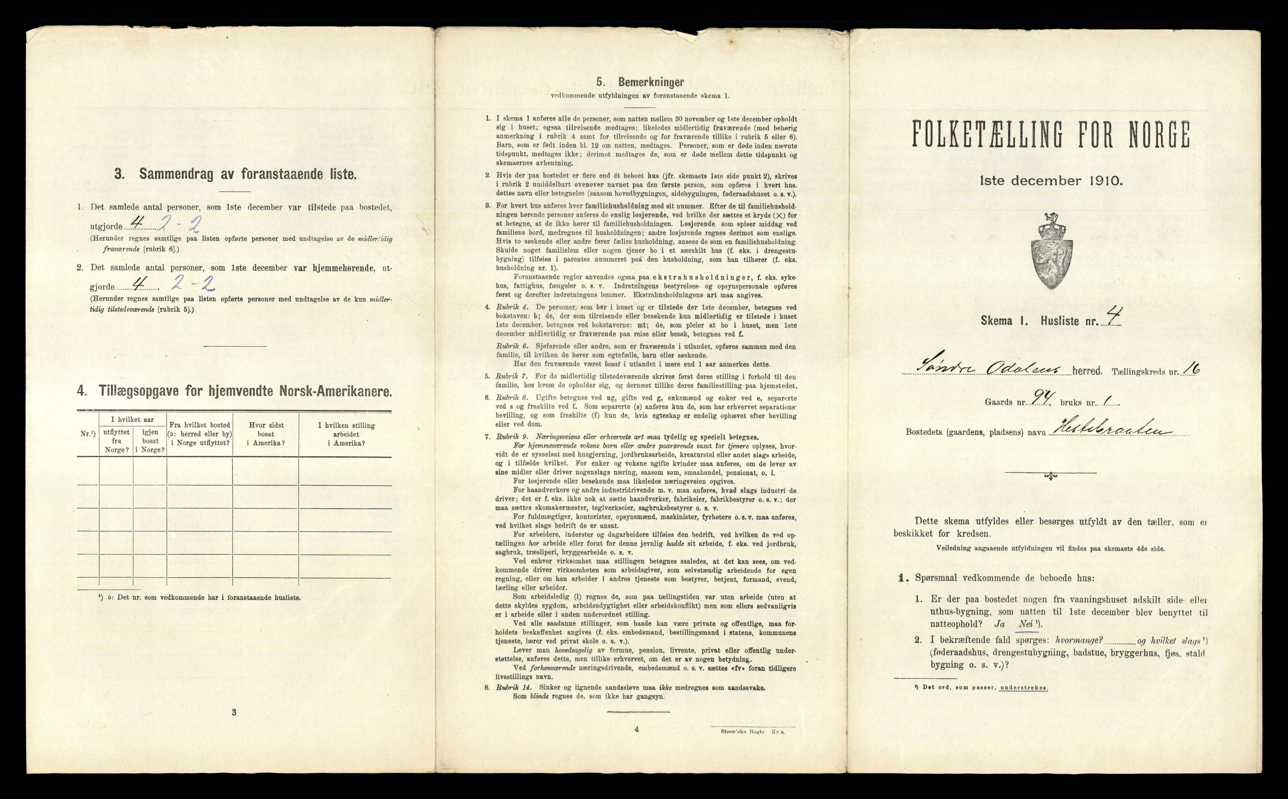RA, 1910 census for Sør-Odal, 1910, p. 2618