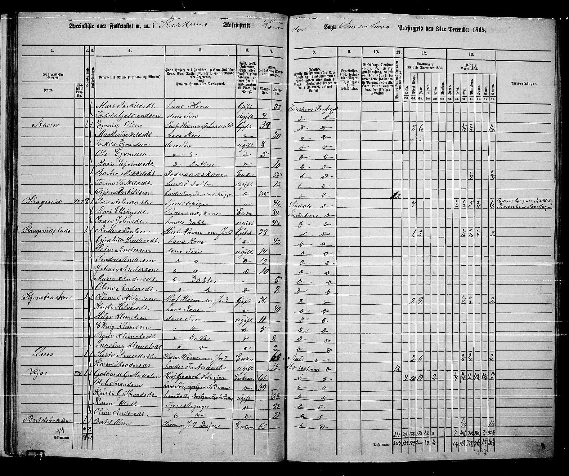 RA, 1865 census for Norderhov/Norderhov, Haug og Lunder, 1865, p. 36