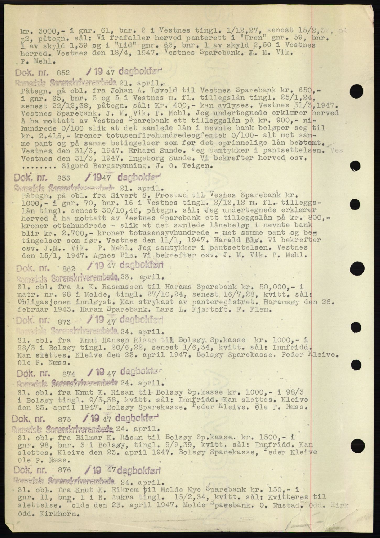 Romsdal sorenskriveri, SAT/A-4149/1/2/2C: Mortgage book no. C1b, 1946-1949, Deed date: 21.04.1947