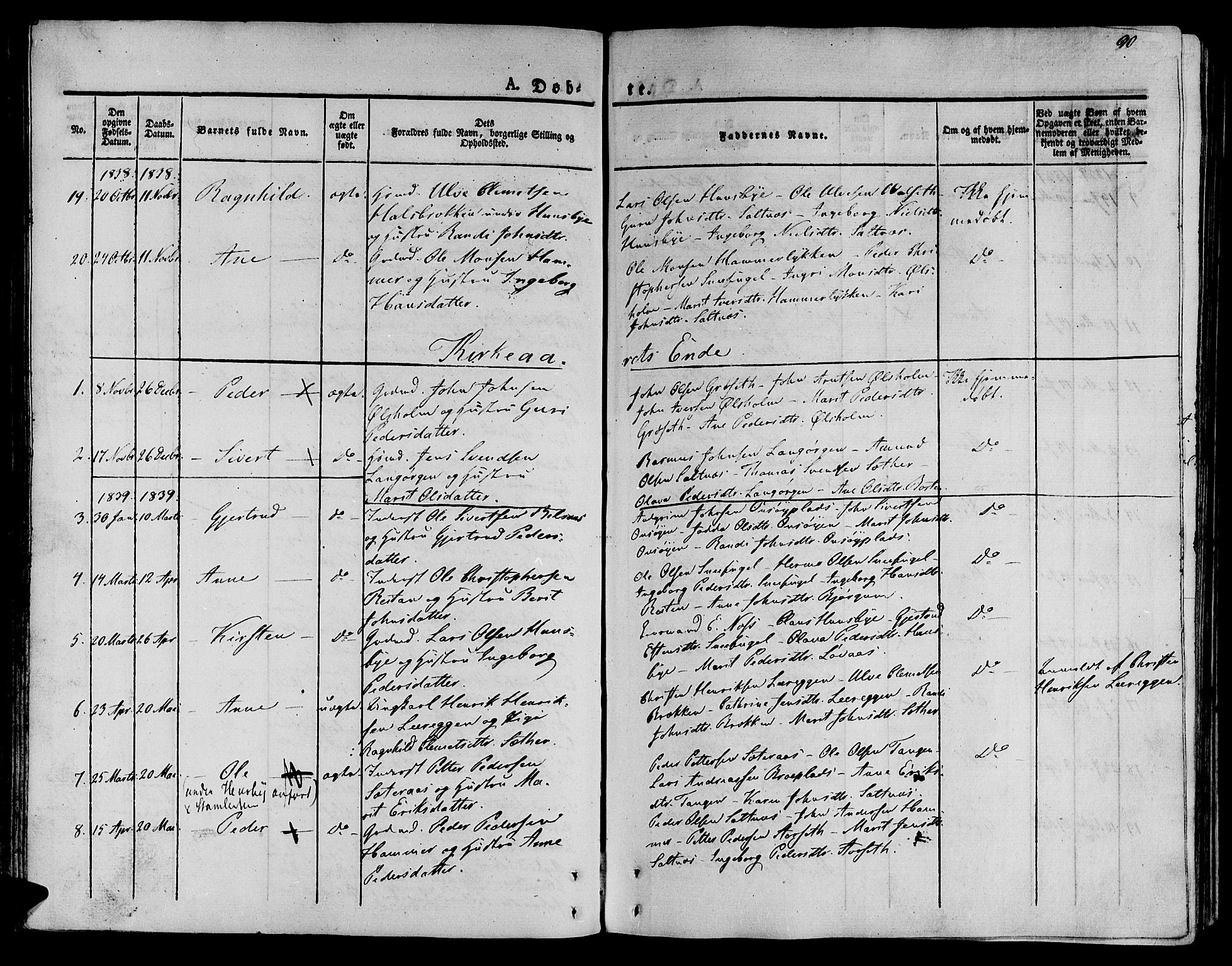 Ministerialprotokoller, klokkerbøker og fødselsregistre - Sør-Trøndelag, SAT/A-1456/612/L0375: Parish register (official) no. 612A07 /2, 1829-1845, p. 90
