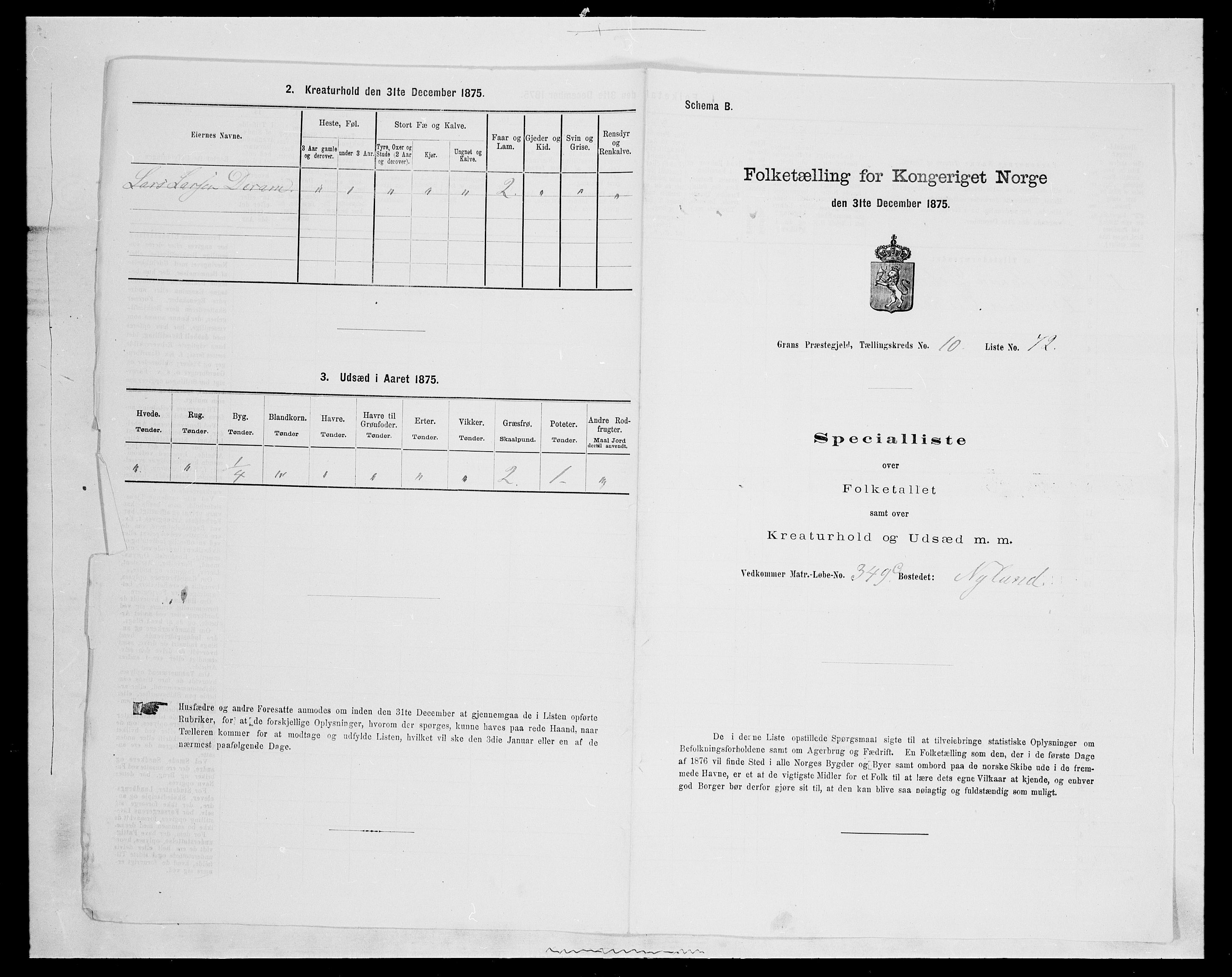 SAH, 1875 census for 0534P Gran, 1875, p. 2010