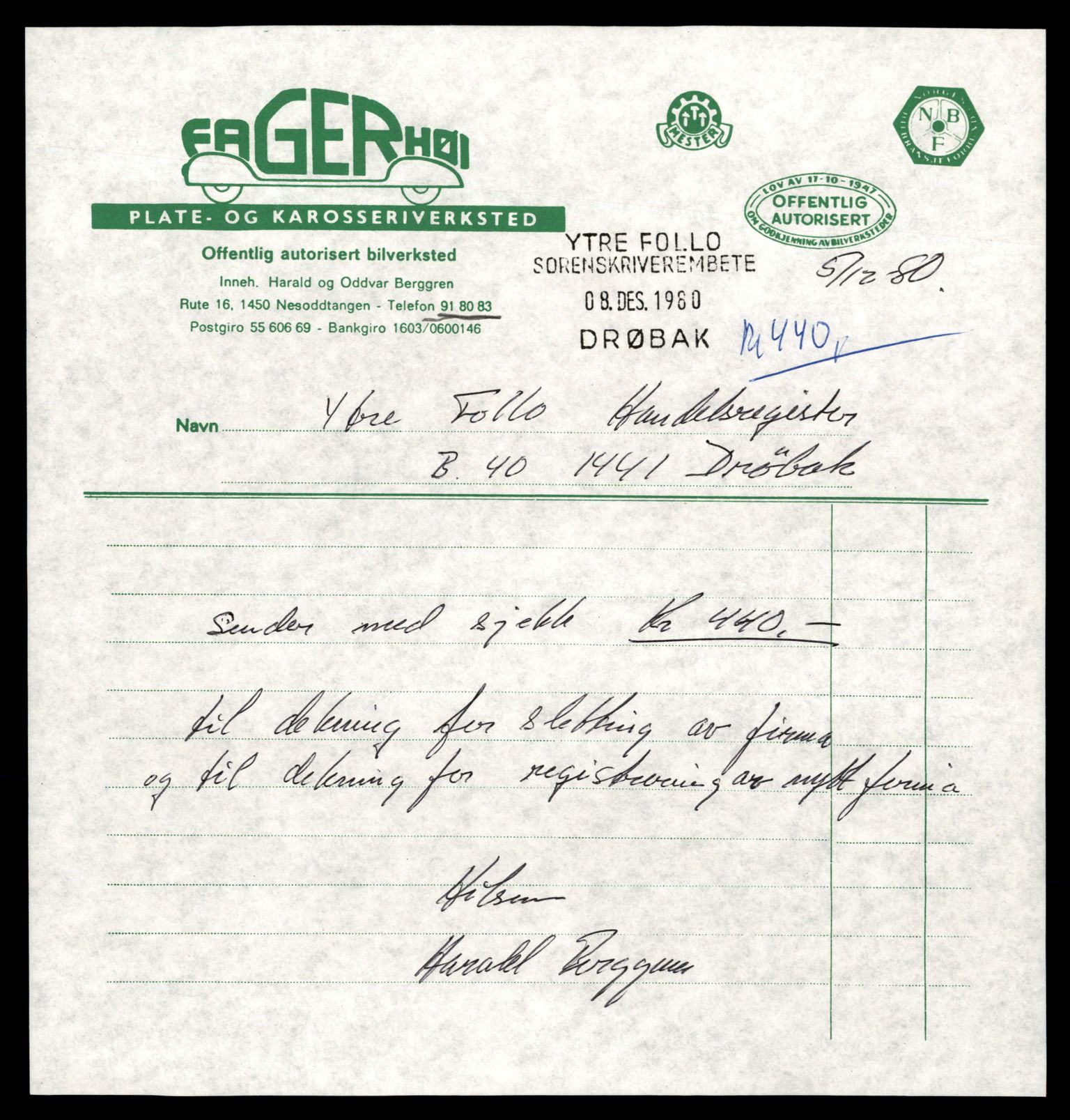 Ytre Follo tingrett, AV/SAT-A-10177/K/Kb/Kba/L0002: Enkeltmannsforetak, F - H, 1890-1989, p. 3