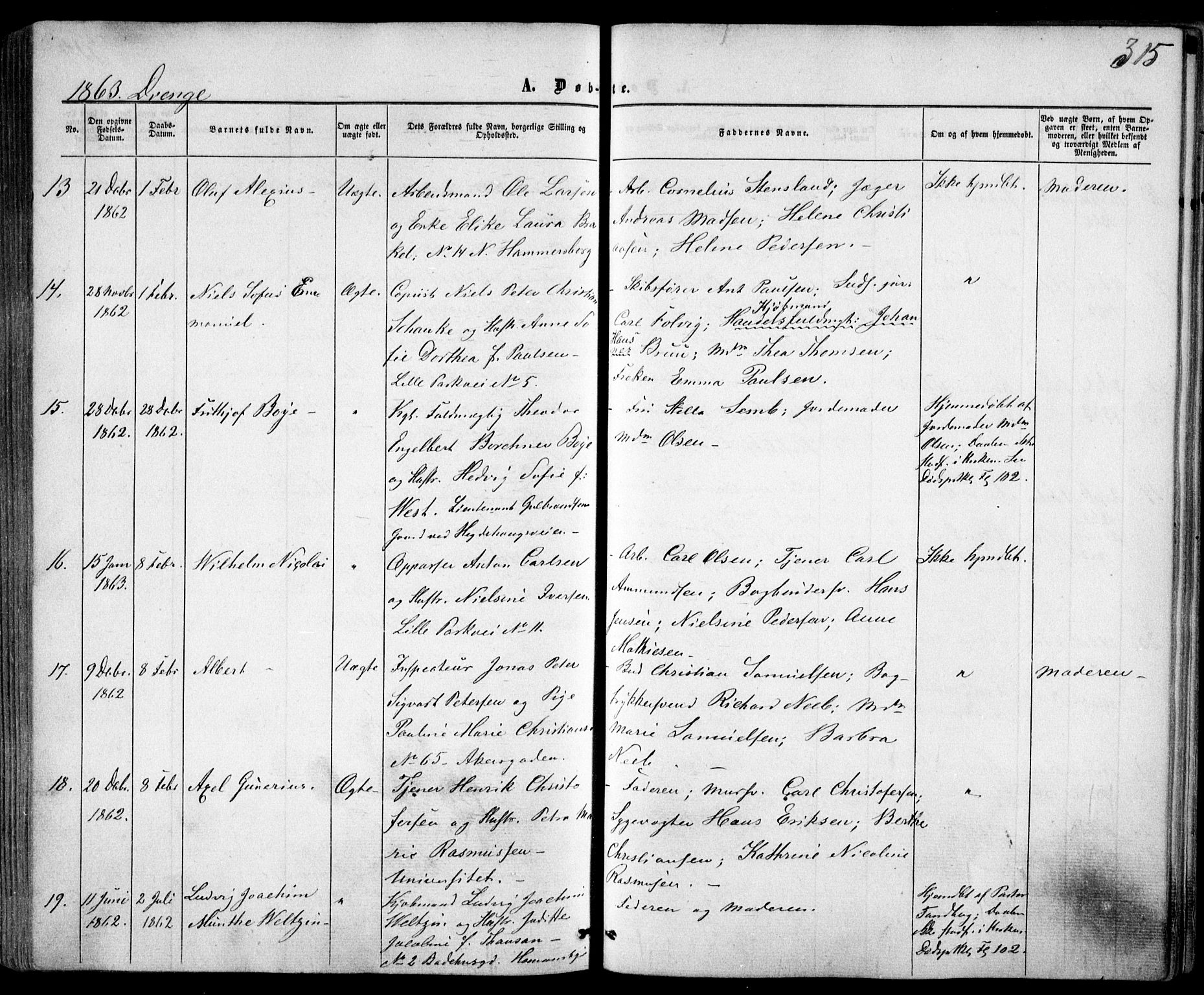 Trefoldighet prestekontor Kirkebøker, AV/SAO-A-10882/F/Fa/L0001: Parish register (official) no. I 1, 1858-1863, p. 315