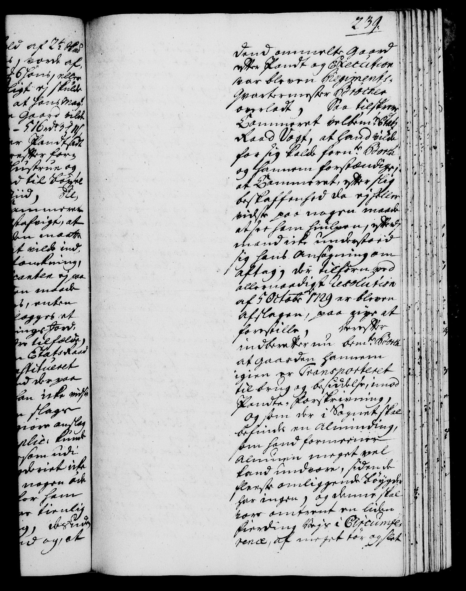 Rentekammeret, Kammerkanselliet, AV/RA-EA-3111/G/Gh/Gha/L0018: Norsk ekstraktmemorialprotokoll (merket RK 53.63), 1735-1736, p. 239