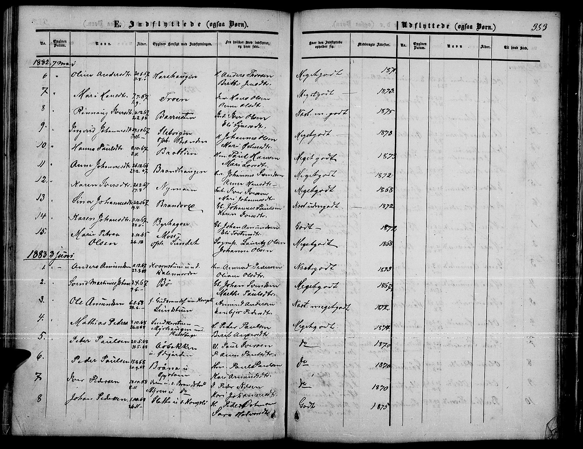 Nord-Fron prestekontor, SAH/PREST-080/H/Ha/Hab/L0001: Parish register (copy) no. 1, 1851-1883, p. 383