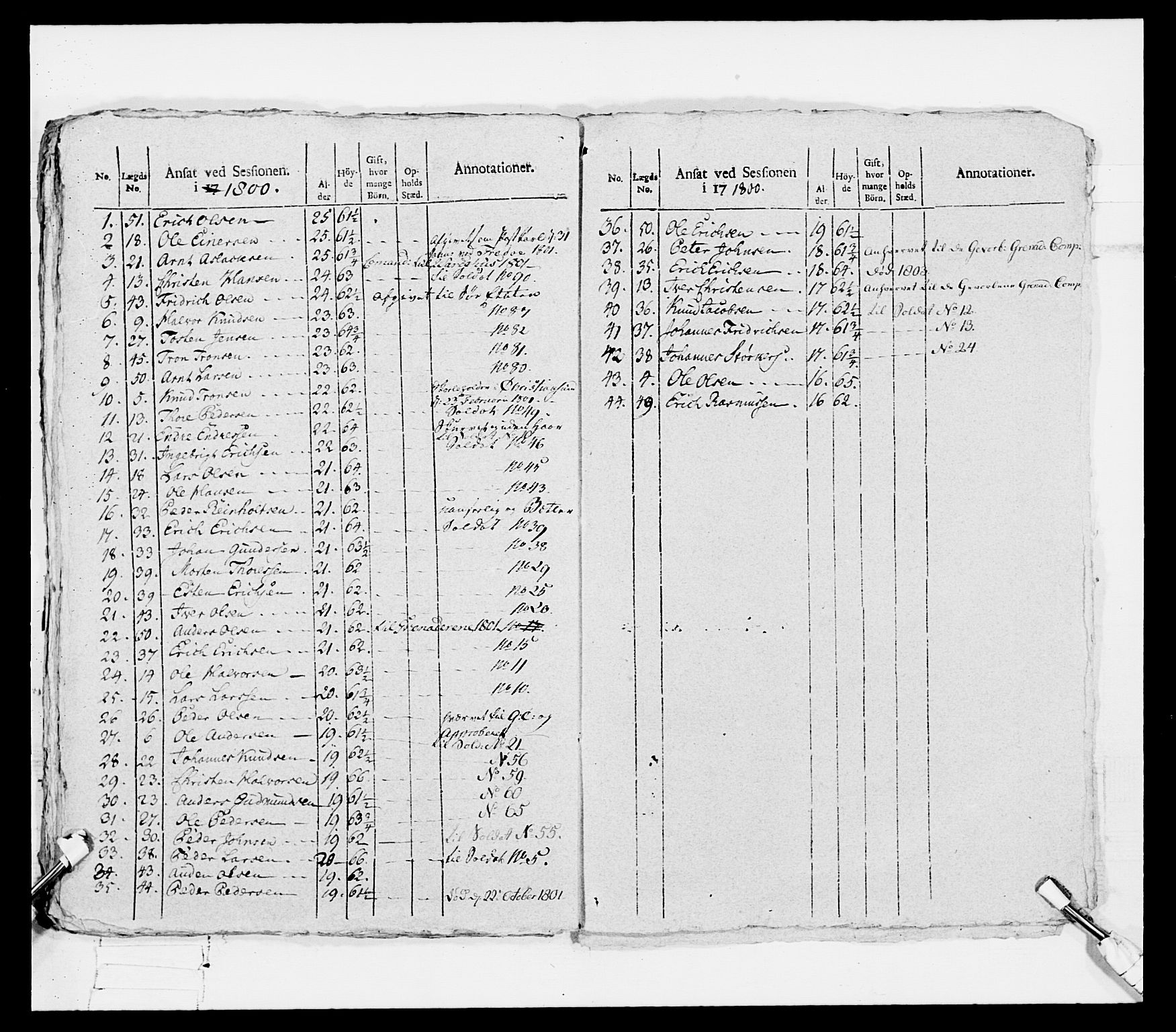 Generalitets- og kommissariatskollegiet, Det kongelige norske kommissariatskollegium, AV/RA-EA-5420/E/Eh/L0080: 2. Trondheimske nasjonale infanteriregiment, 1792-1800, p. 345