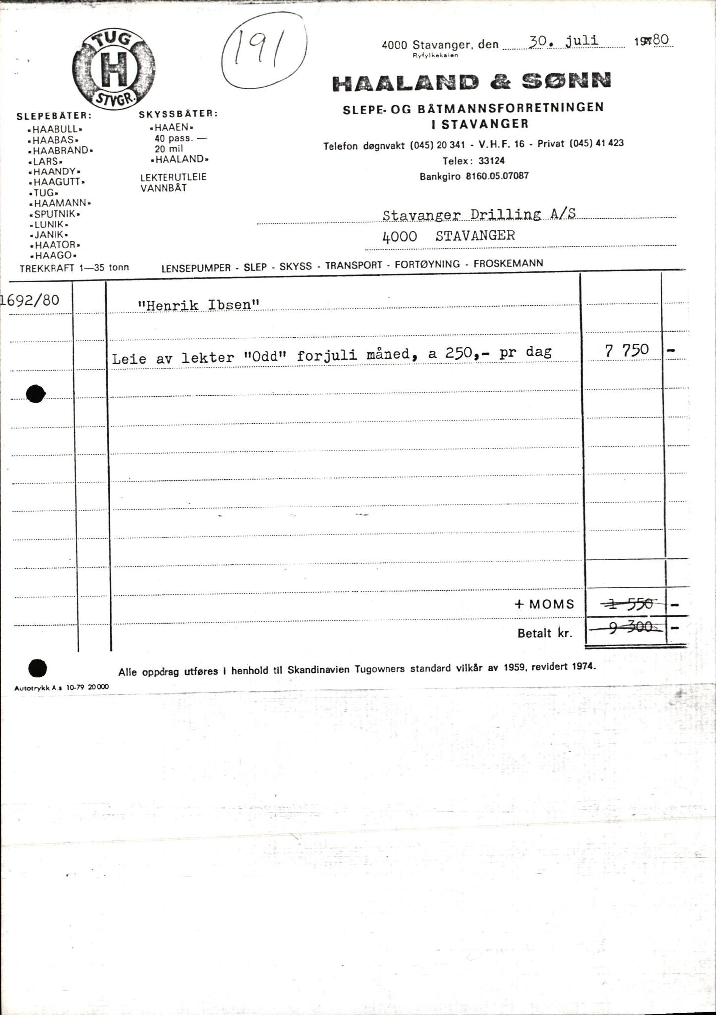 Pa 1503 - Stavanger Drilling AS, AV/SAST-A-101906/2/E/Ec/Eca/L0013: Sak og korrespondanse, 1980-1982