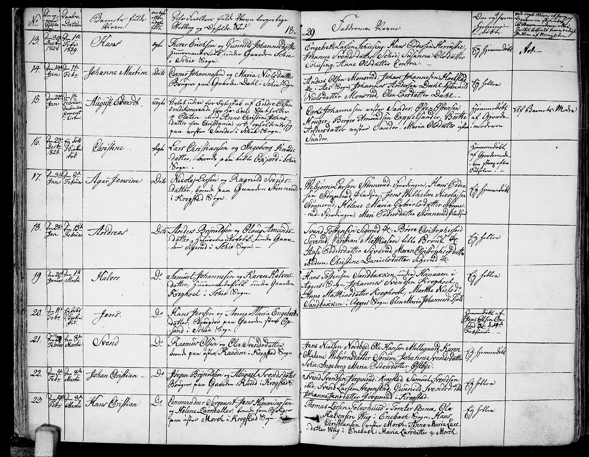 Kråkstad prestekontor Kirkebøker, AV/SAO-A-10125a/F/Fa/L0004: Parish register (official) no. I 4, 1825-1837, p. 27