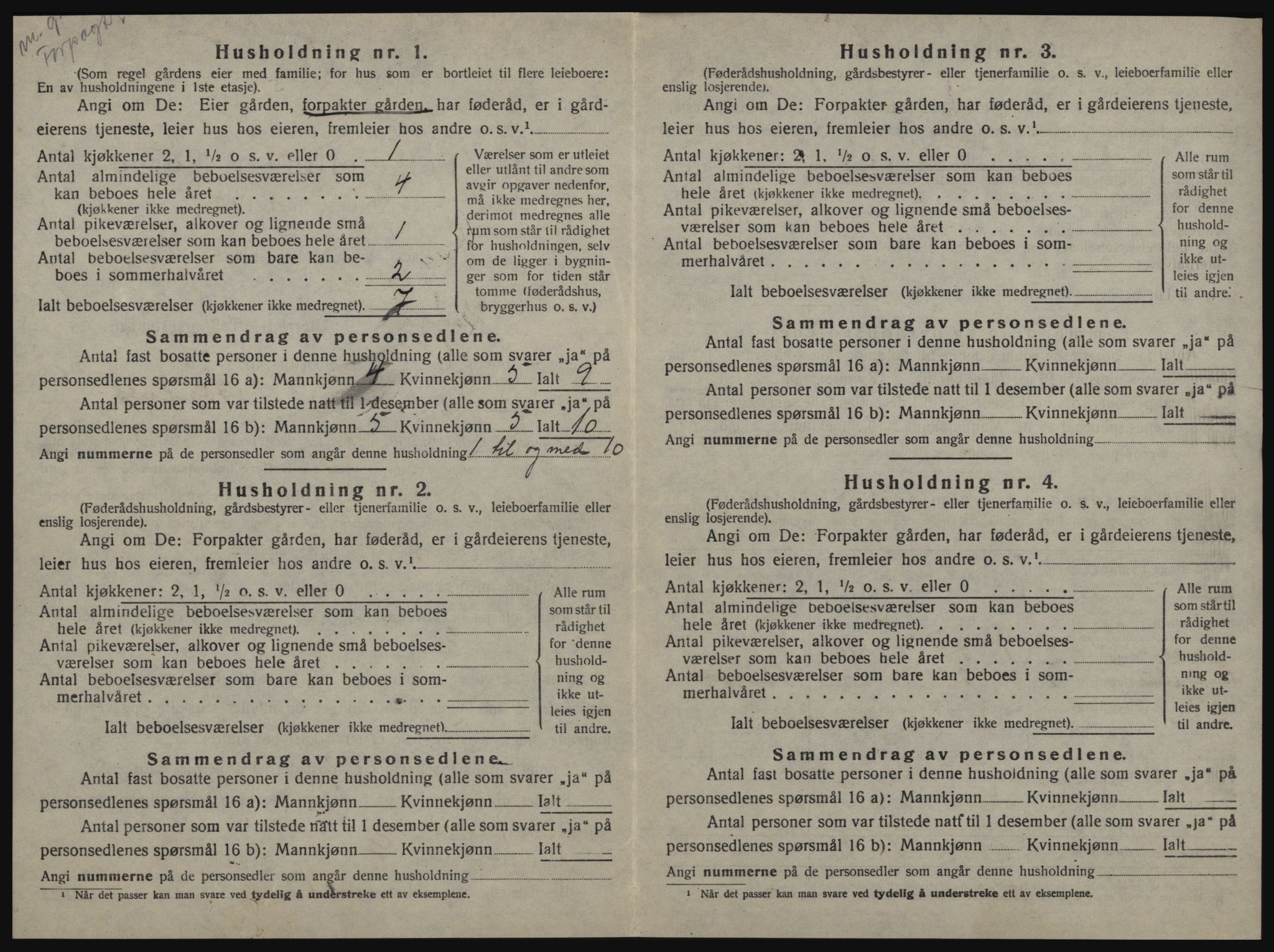 SAT, 1920 census for Hegra, 1920, p. 47