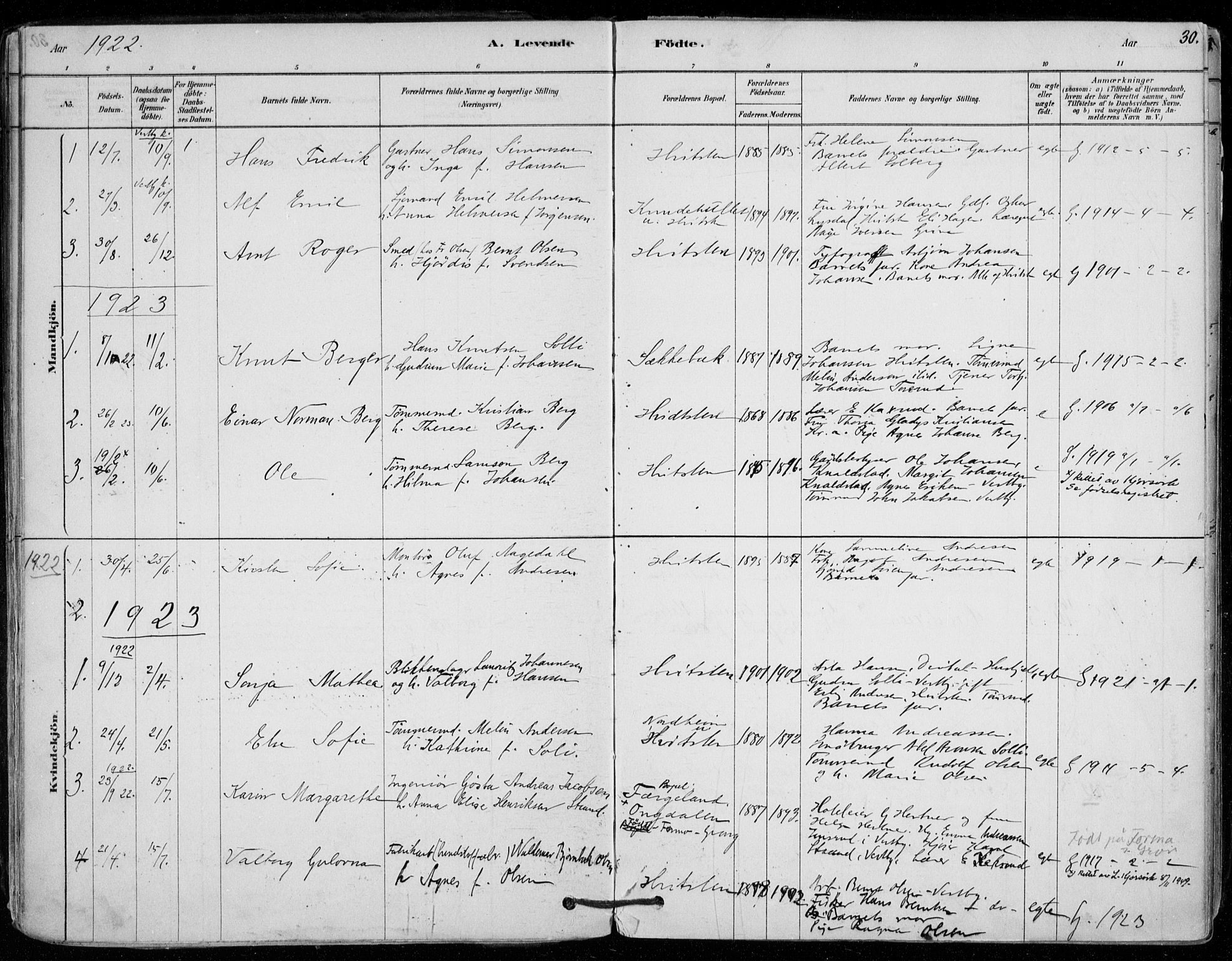 Vestby prestekontor Kirkebøker, SAO/A-10893/F/Fd/L0001: Parish register (official) no. IV 1, 1878-1945, p. 30