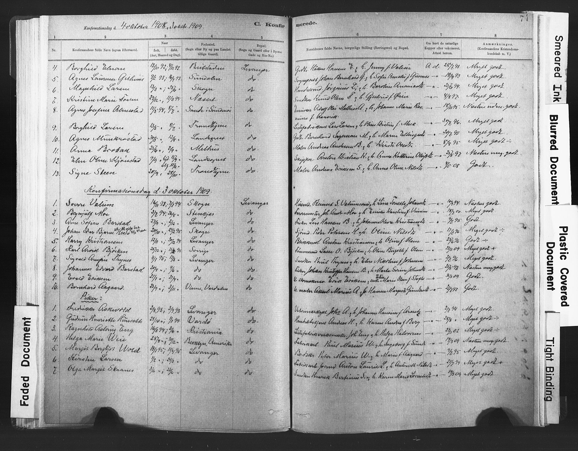 Ministerialprotokoller, klokkerbøker og fødselsregistre - Nord-Trøndelag, SAT/A-1458/720/L0189: Parish register (official) no. 720A05, 1880-1911, p. 74