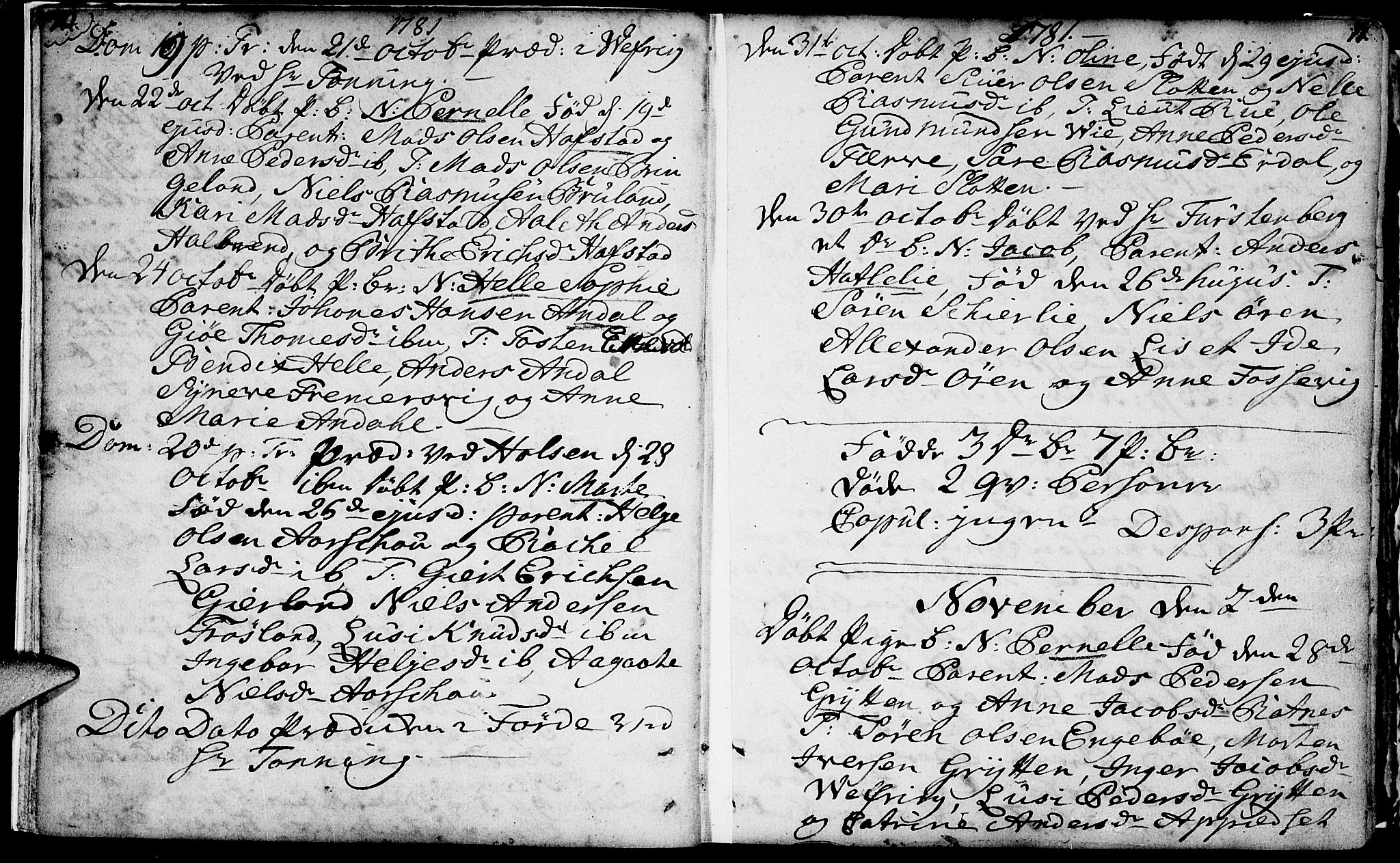 Førde sokneprestembete, AV/SAB-A-79901/H/Haa/Haaa/L0004: Parish register (official) no. A 4, 1781-1803, p. 10-11