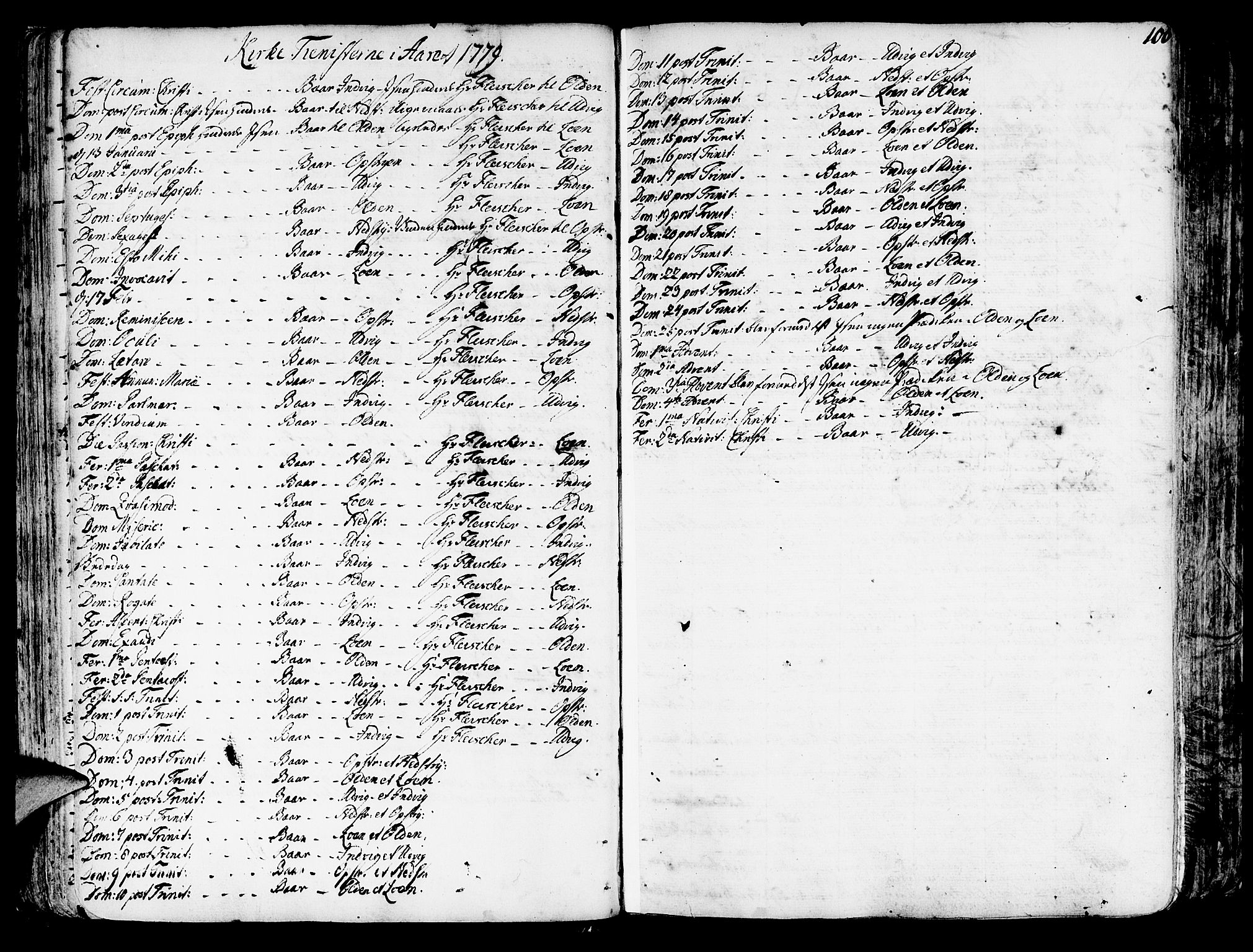 Innvik sokneprestembete, SAB/A-80501: Parish register (official) no. A 1, 1750-1816, p. 100