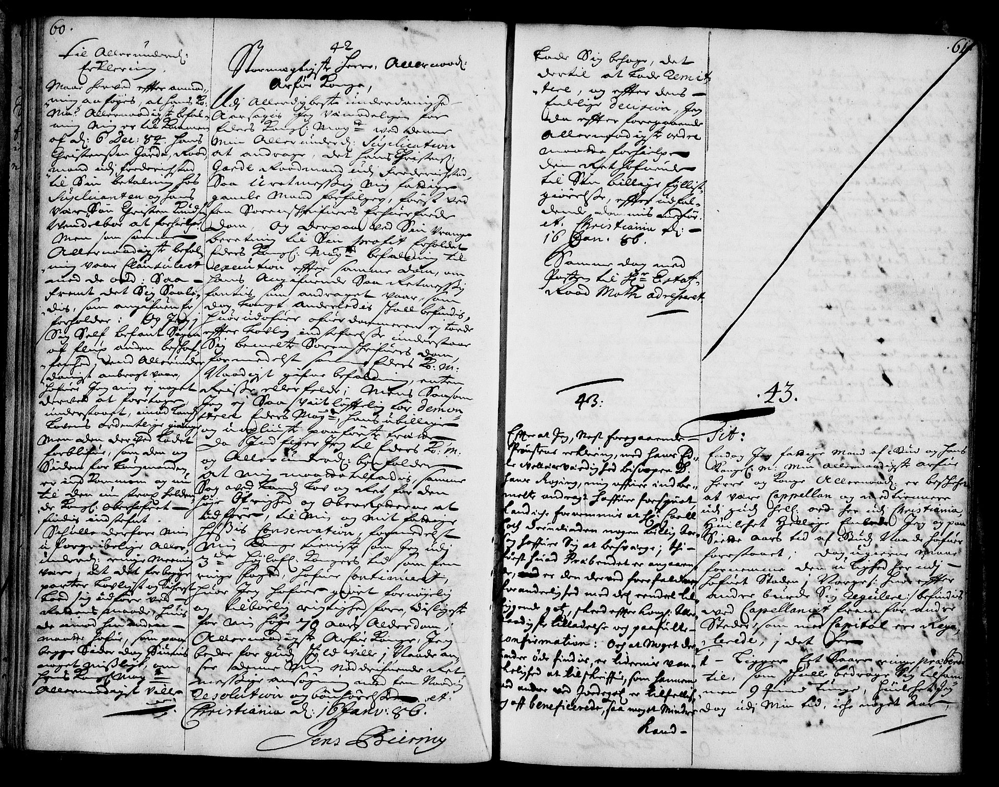 Stattholderembetet 1572-1771, AV/RA-EA-2870/Ae/L0002: Supplikasjons- og resolusjonsprotokoll, 1686, p. 60-61