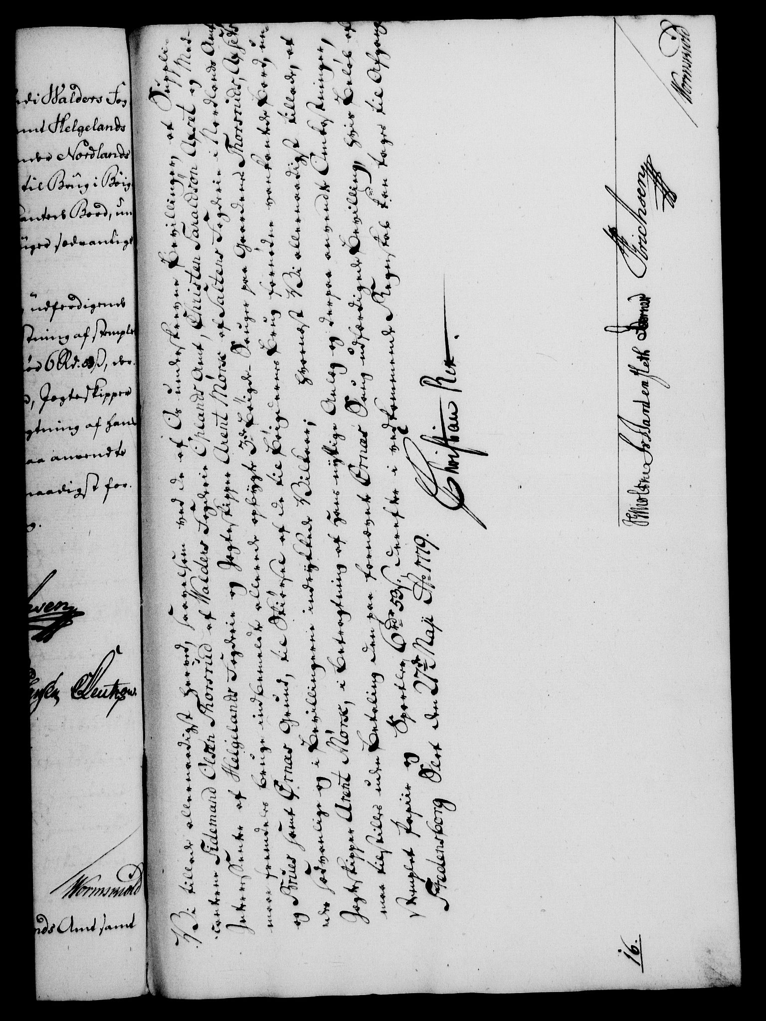 Rentekammeret, Kammerkanselliet, RA/EA-3111/G/Gf/Gfa/L0061: Norsk relasjons- og resolusjonsprotokoll (merket RK 52.61), 1779, p. 226