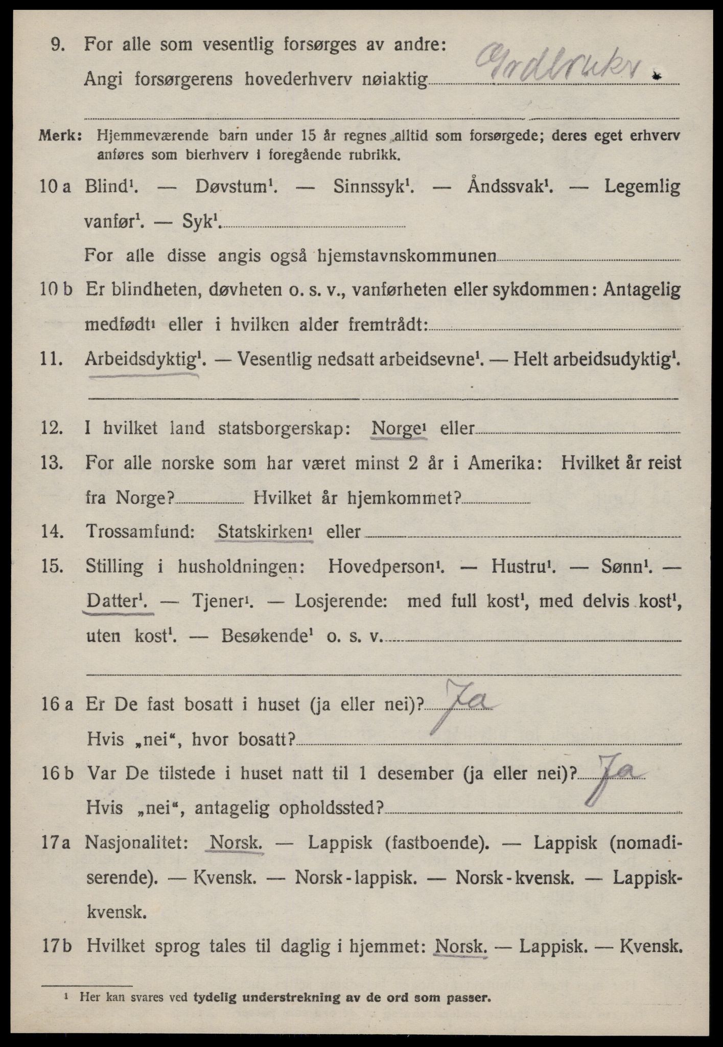 SAT, 1920 census for Meldal, 1920, p. 7508