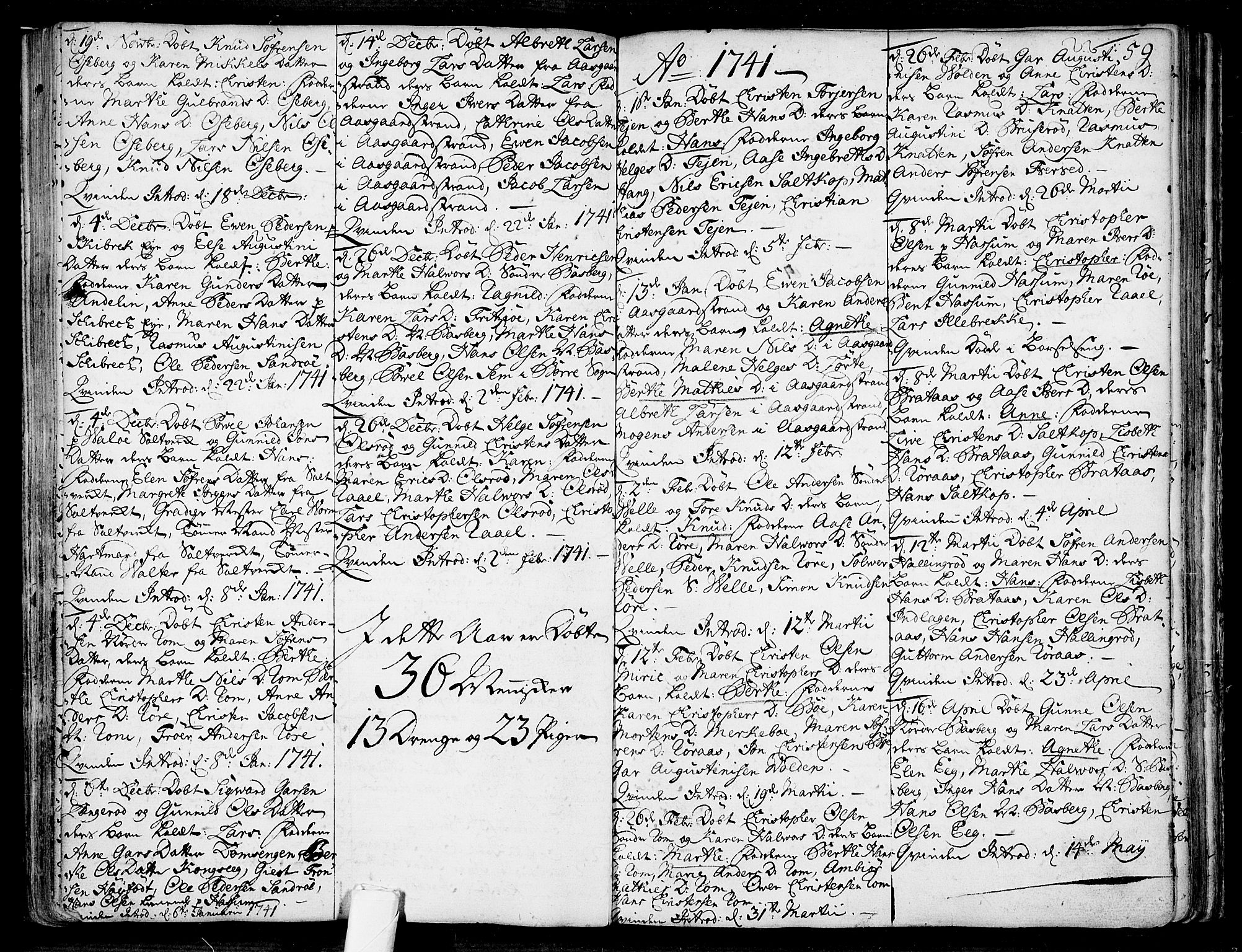 Sem kirkebøker, AV/SAKO-A-5/F/Fb/L0001: Parish register (official) no. II 1, 1702-1764, p. 59