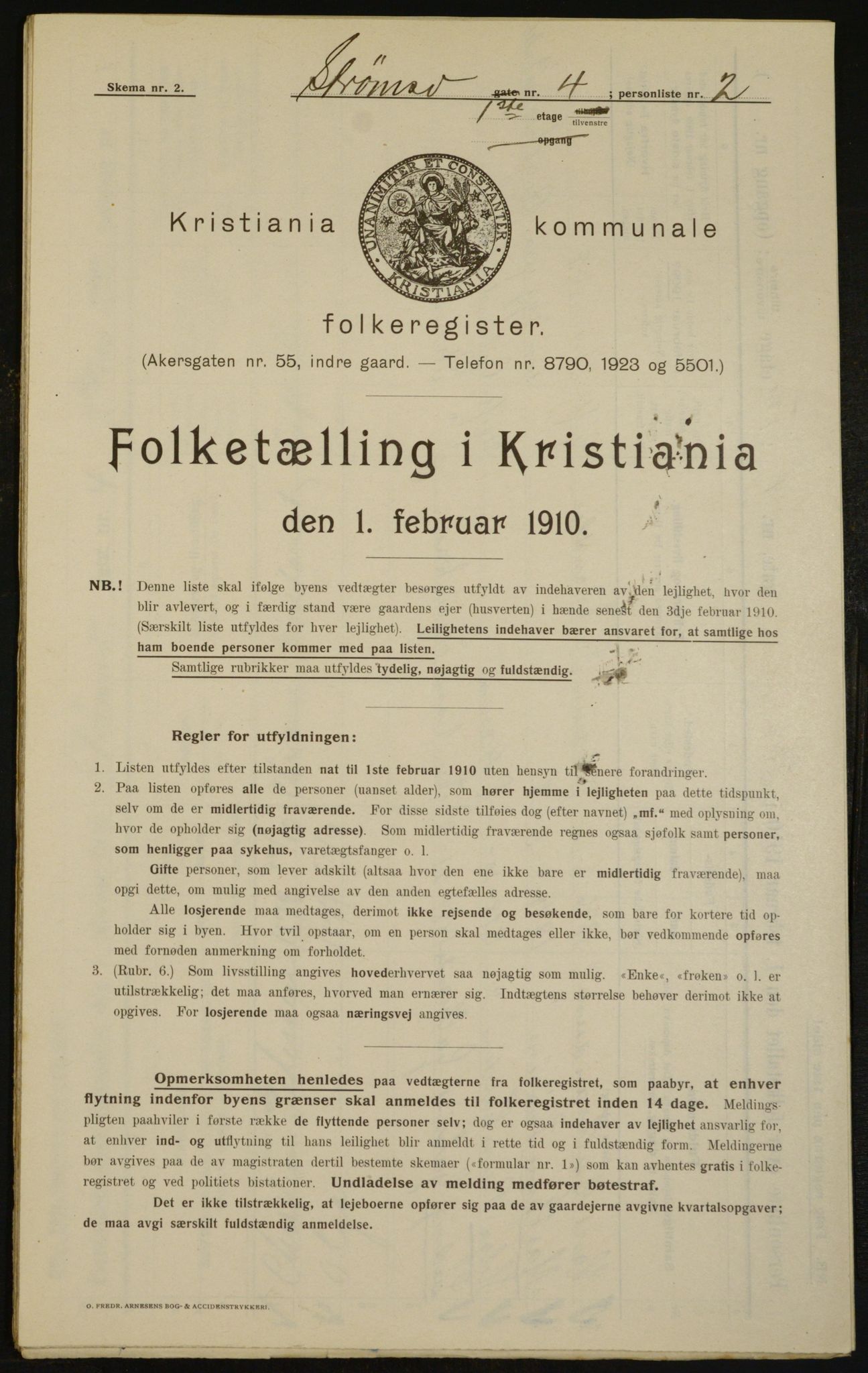 OBA, Municipal Census 1910 for Kristiania, 1910, p. 98683