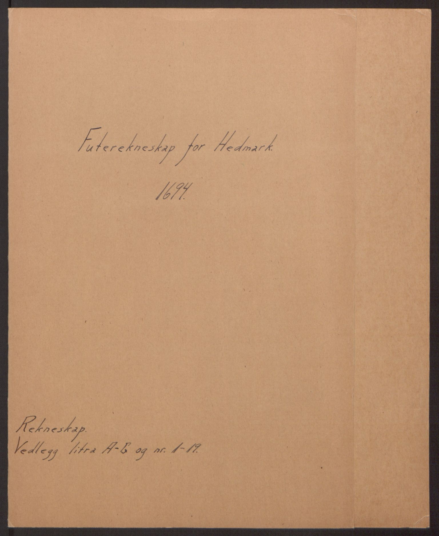 Rentekammeret inntil 1814, Reviderte regnskaper, Fogderegnskap, RA/EA-4092/R16/L1035: Fogderegnskap Hedmark, 1694, p. 2