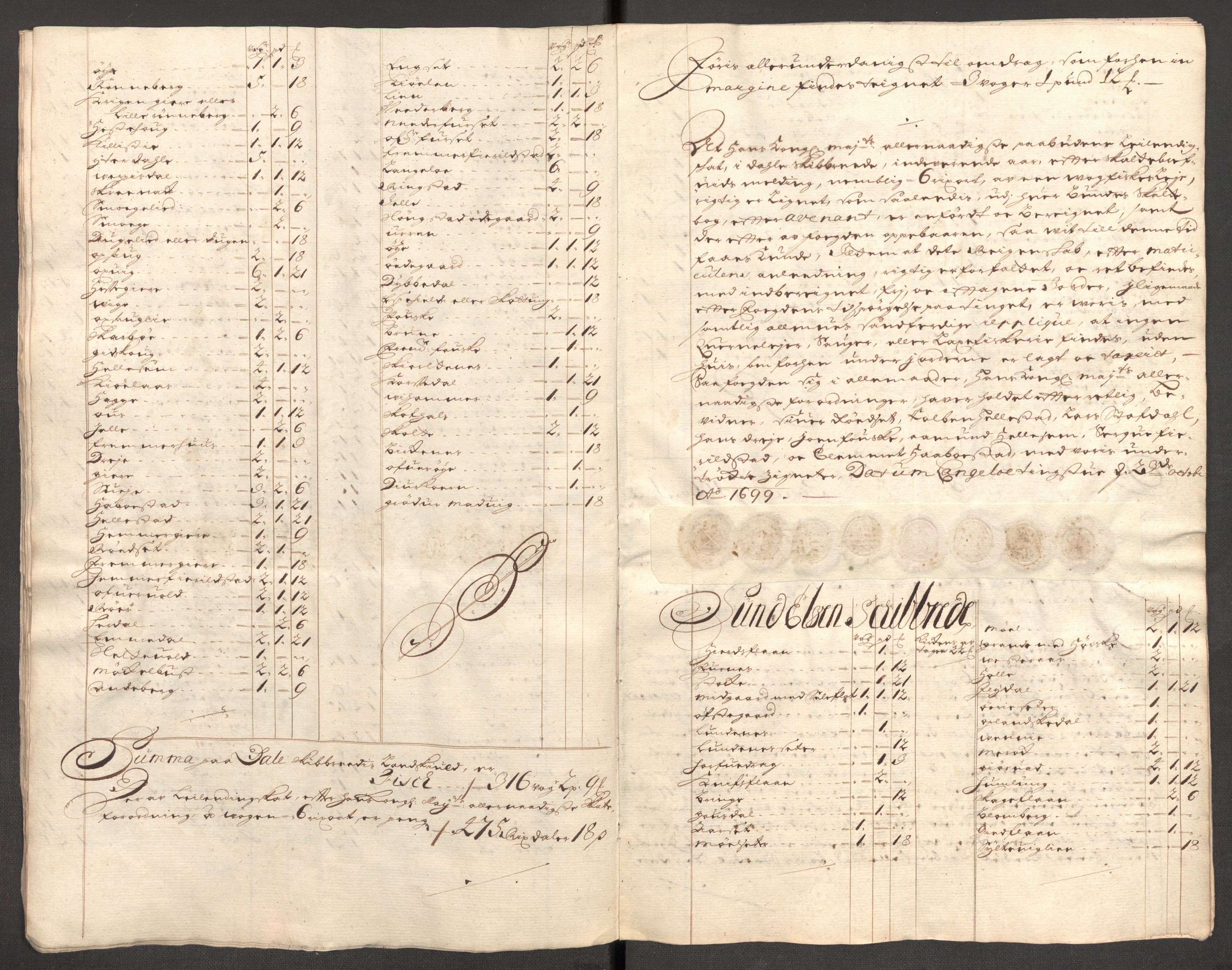 Rentekammeret inntil 1814, Reviderte regnskaper, Fogderegnskap, AV/RA-EA-4092/R54/L3557: Fogderegnskap Sunnmøre, 1699, p. 88