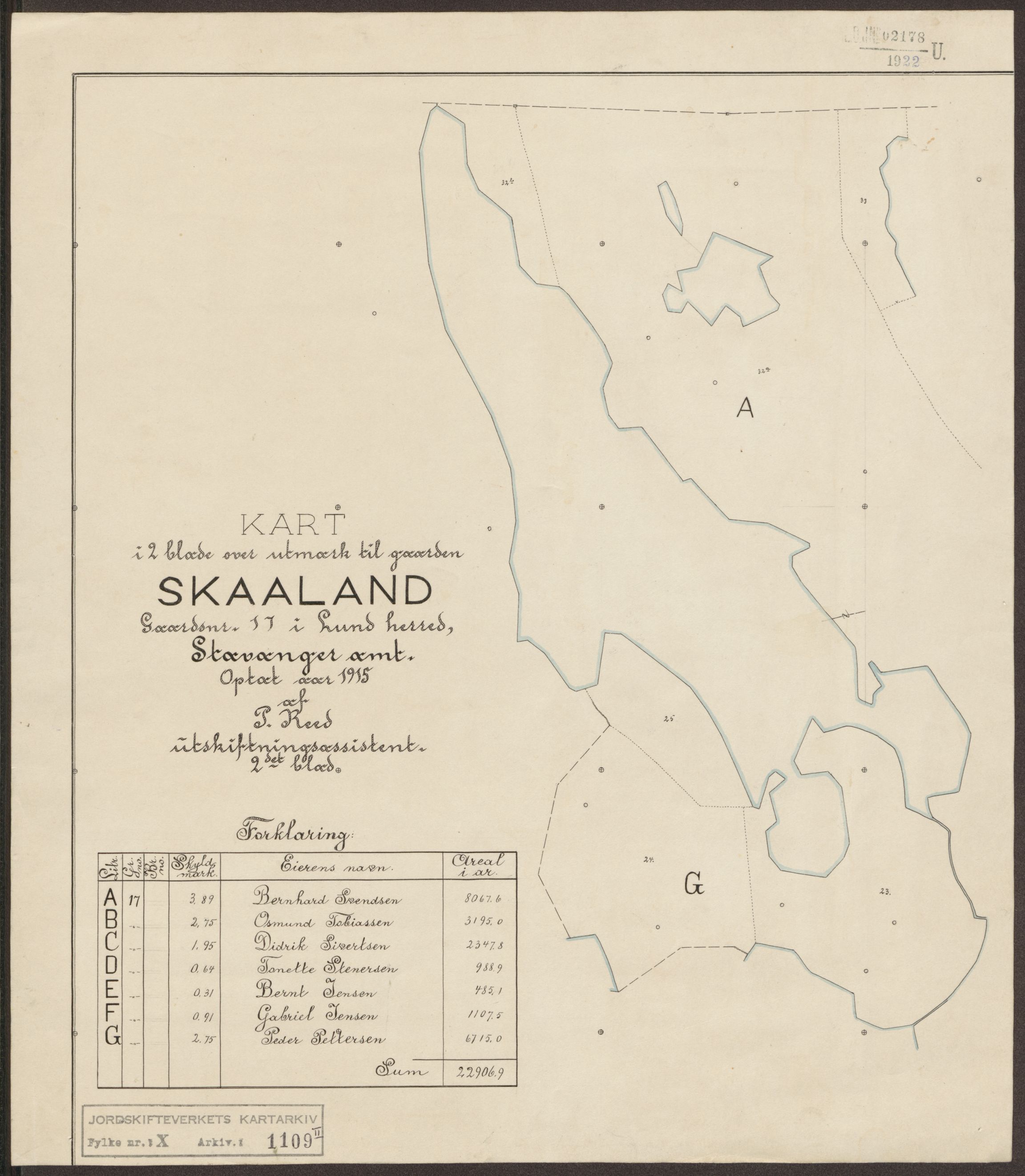Jordskifteverkets kartarkiv, RA/S-3929/T, 1859-1988, p. 1332