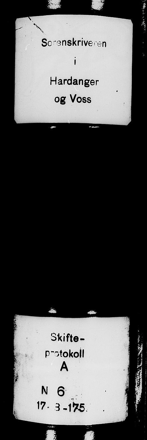 Hardanger og Voss sorenskriveri, SAB/A-2501/4/4A/4Ac/L0006: Skifterettsprotokoll for sorenskriveriet, 1748-1757